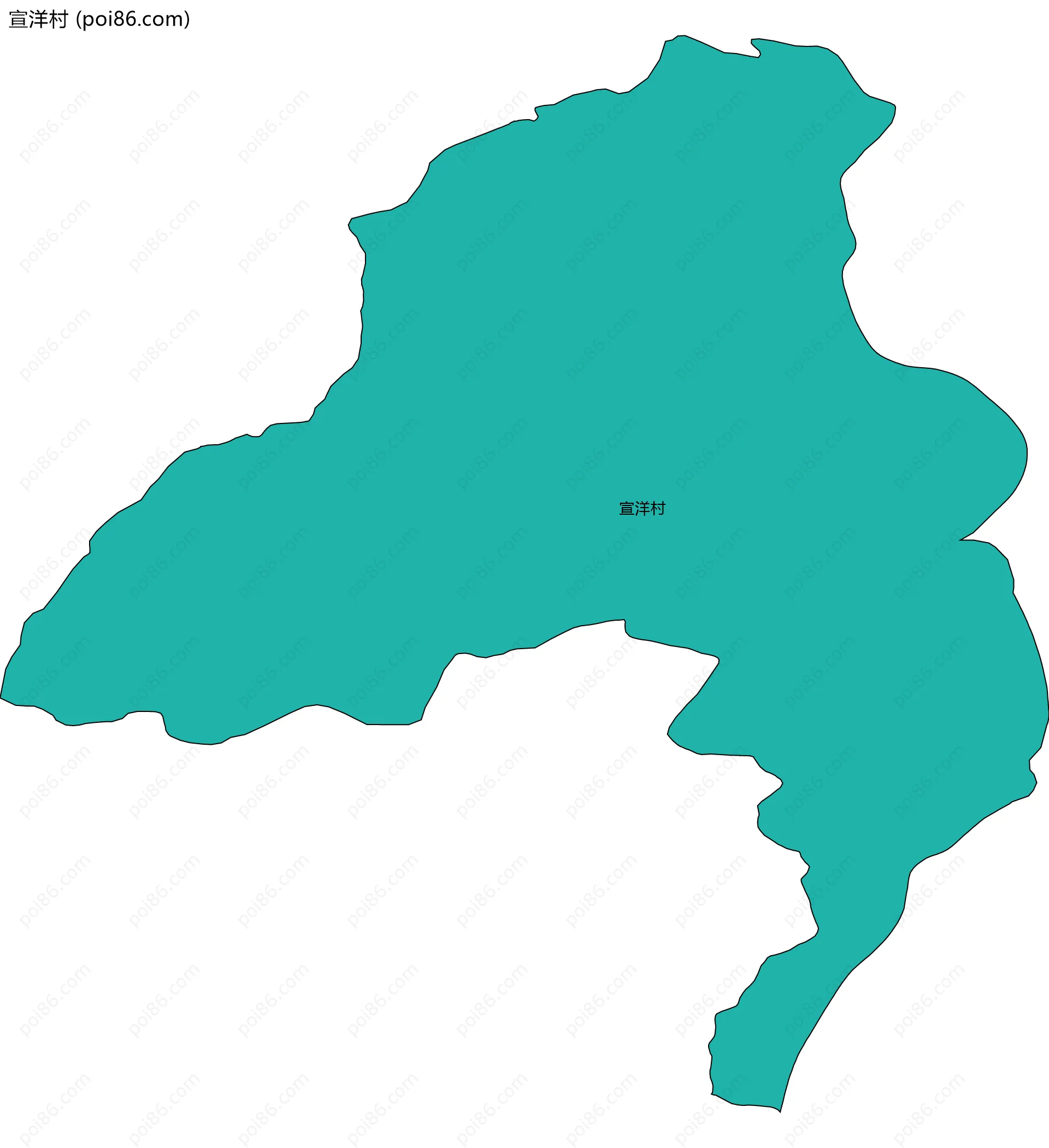 宣洋村边界地图