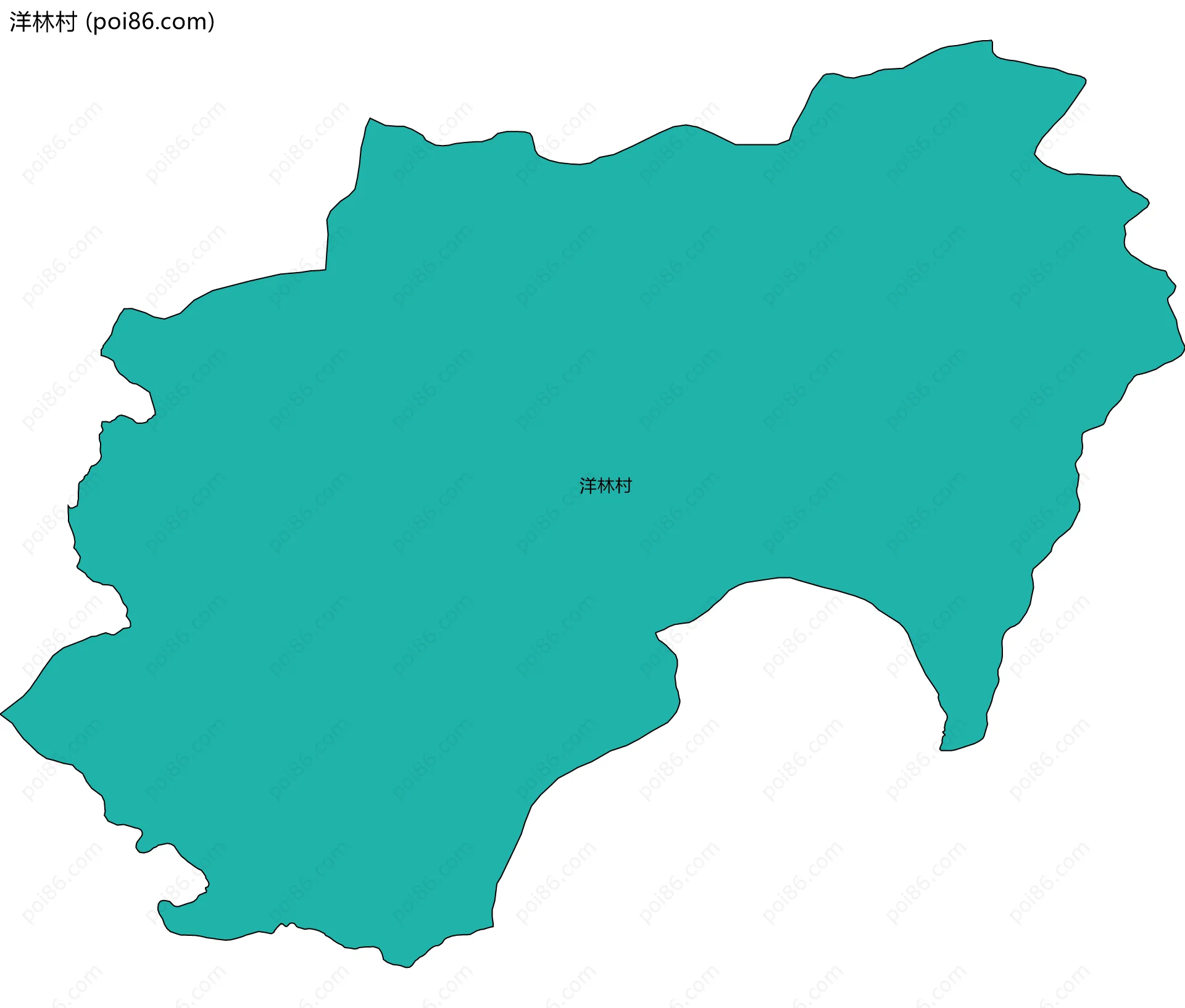 洋林村边界地图