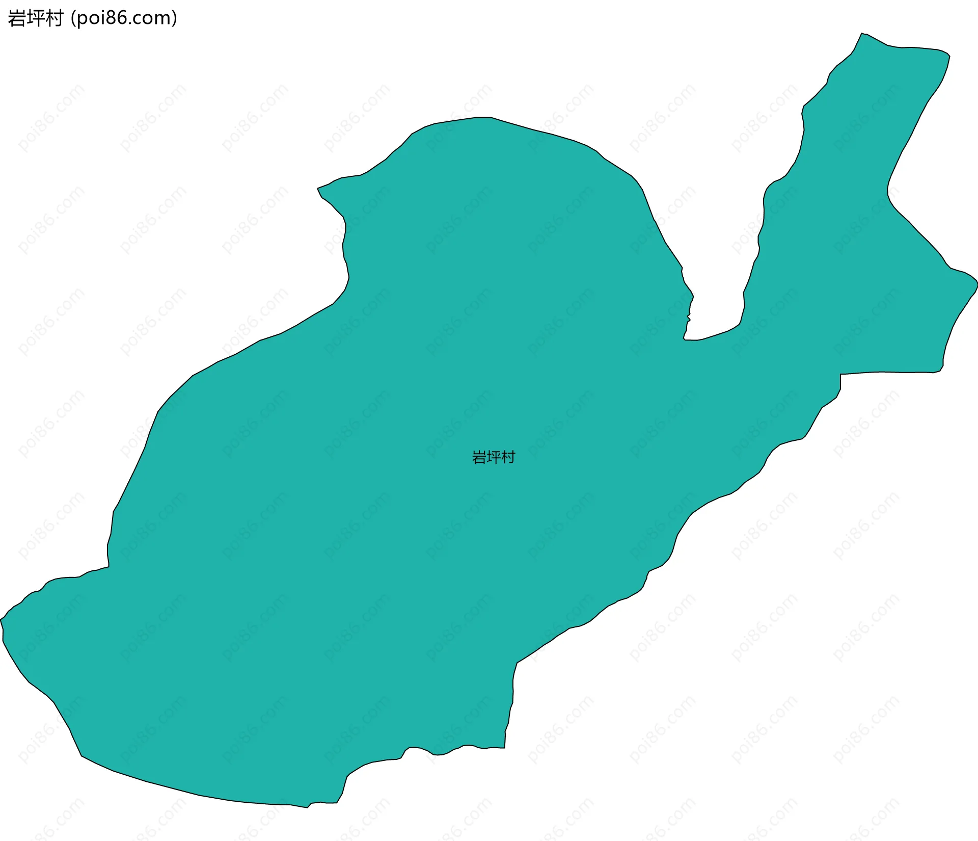岩坪村边界地图