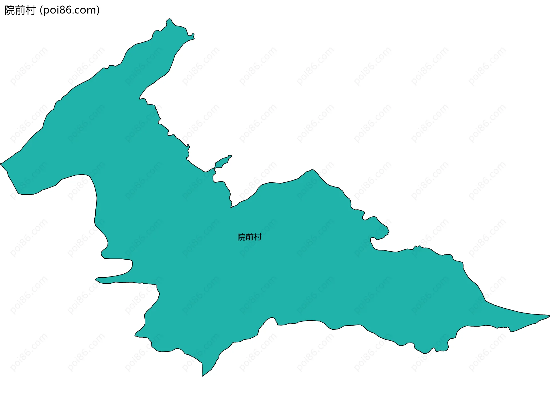 院前村边界地图