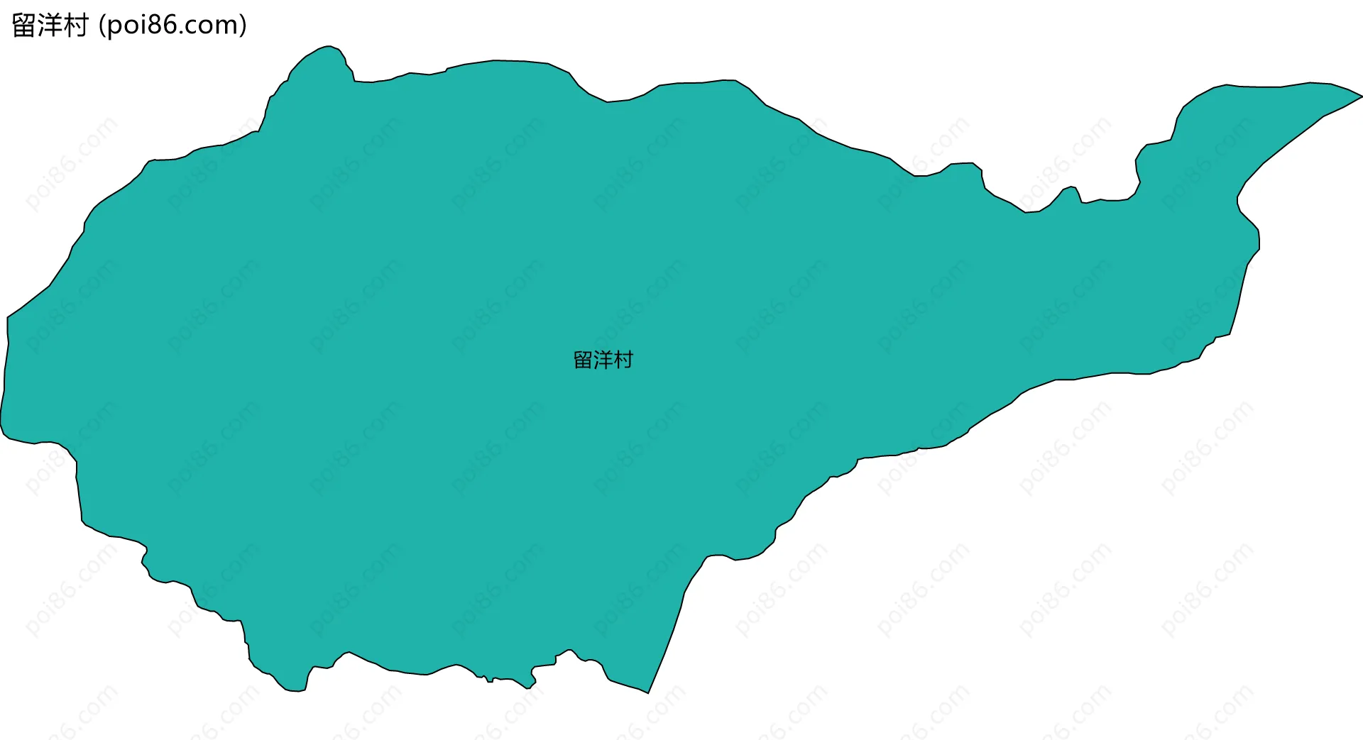 留洋村边界地图