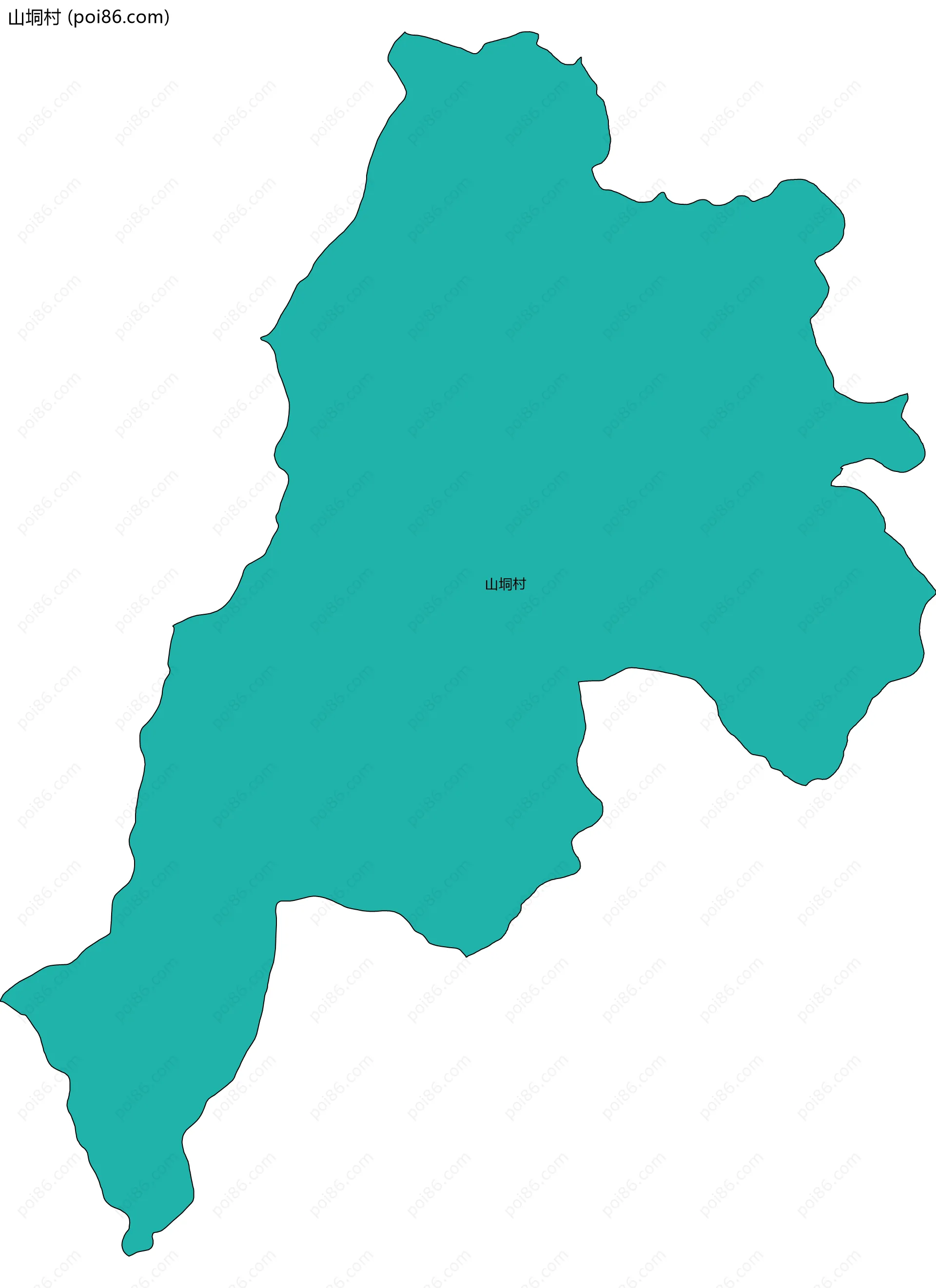 山垌村边界地图