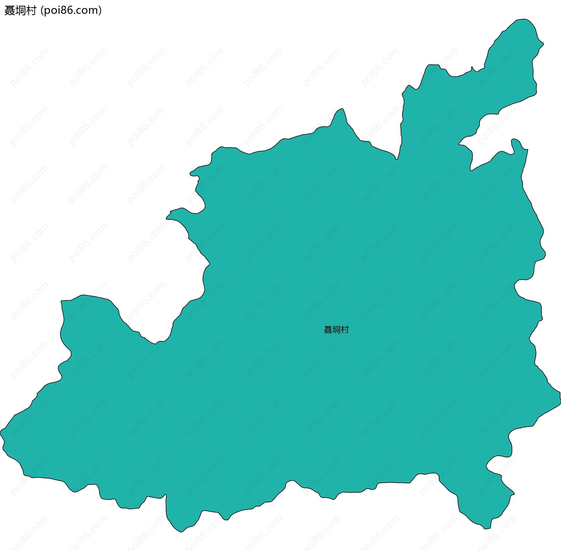 聂垌村边界地图