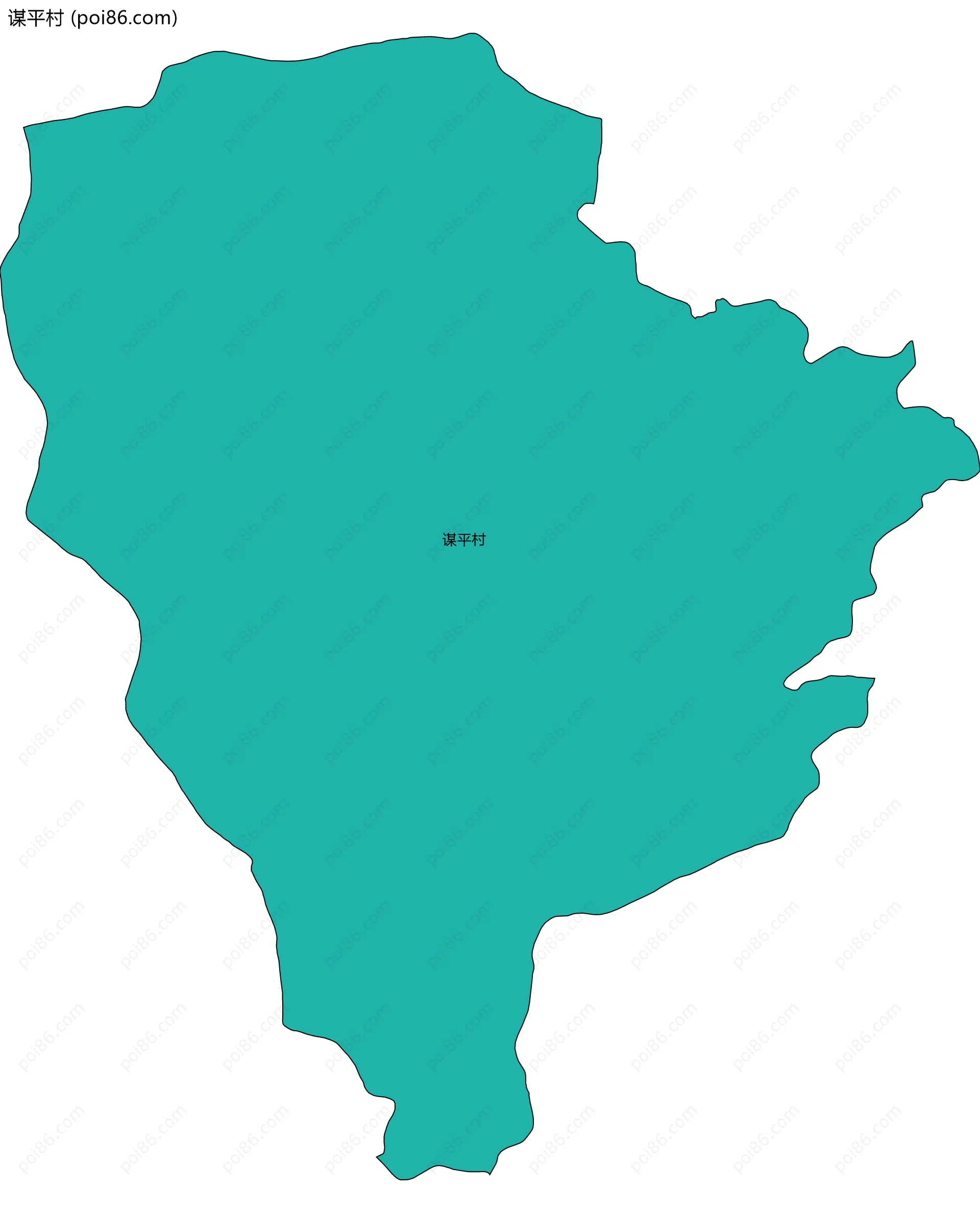 谋平村边界地图