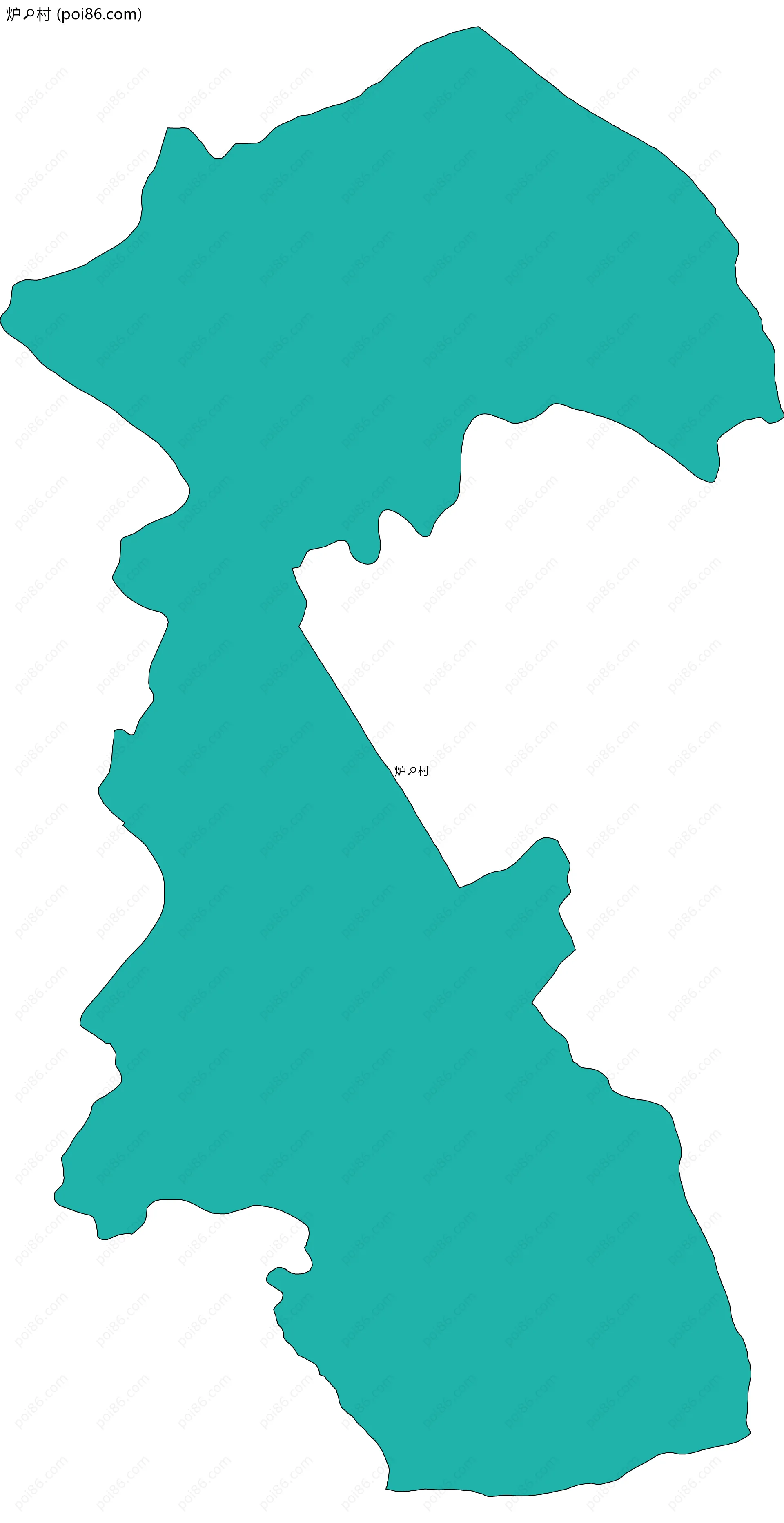 炉村边界地图