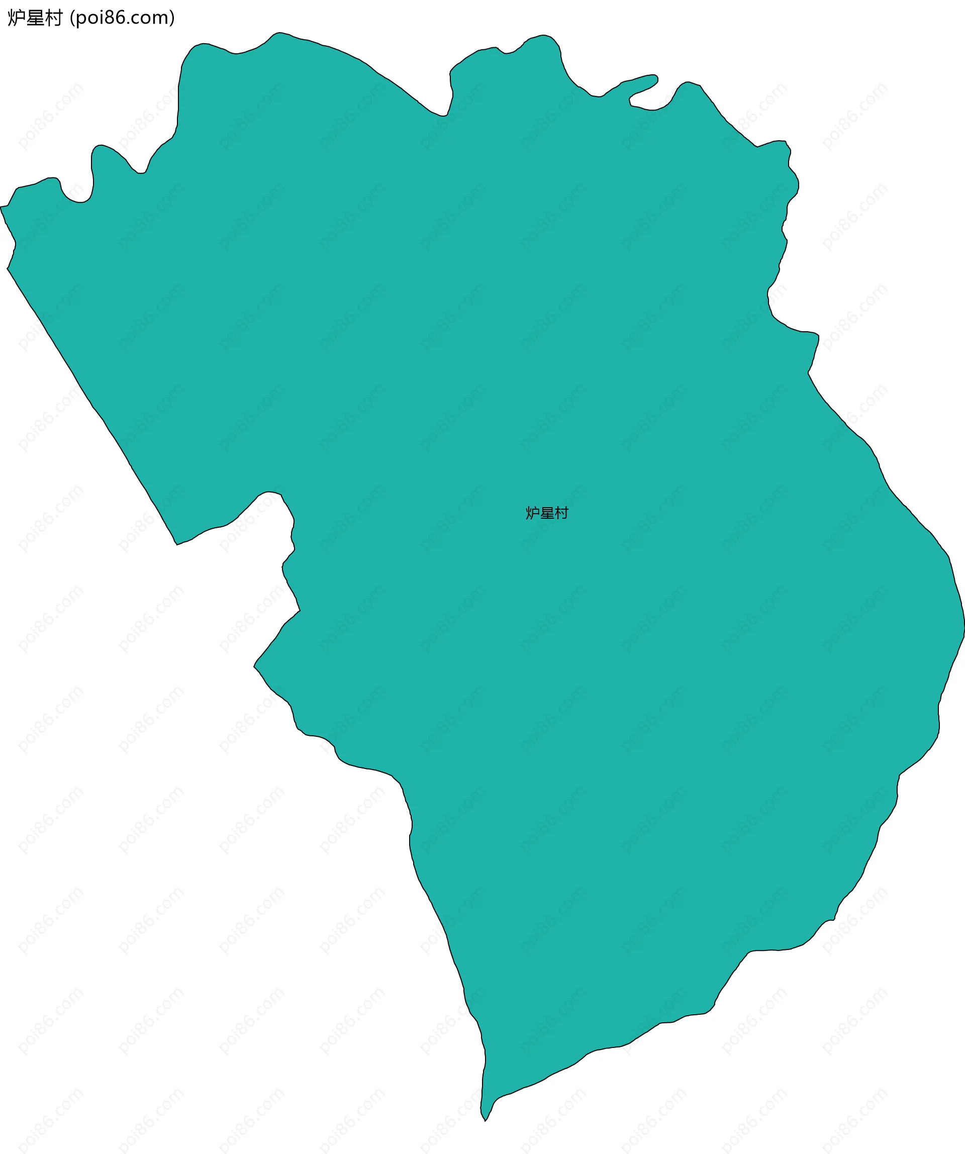 炉星村边界地图