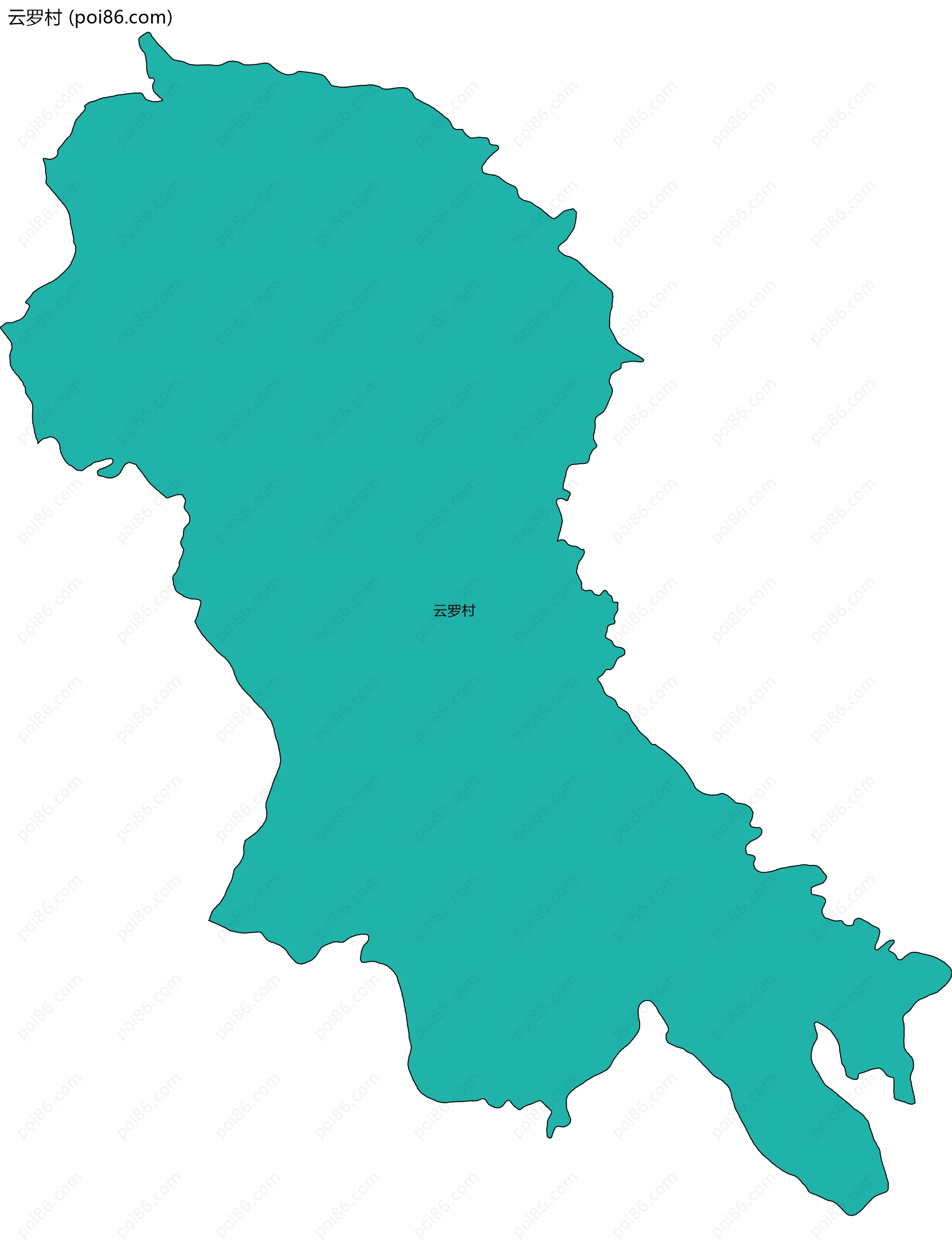 云罗村边界地图