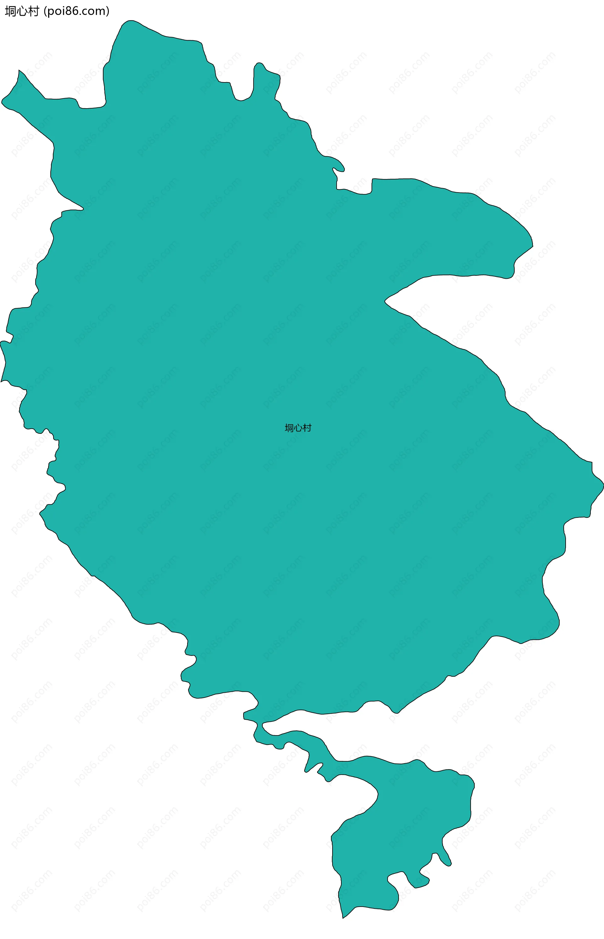 垌心村边界地图