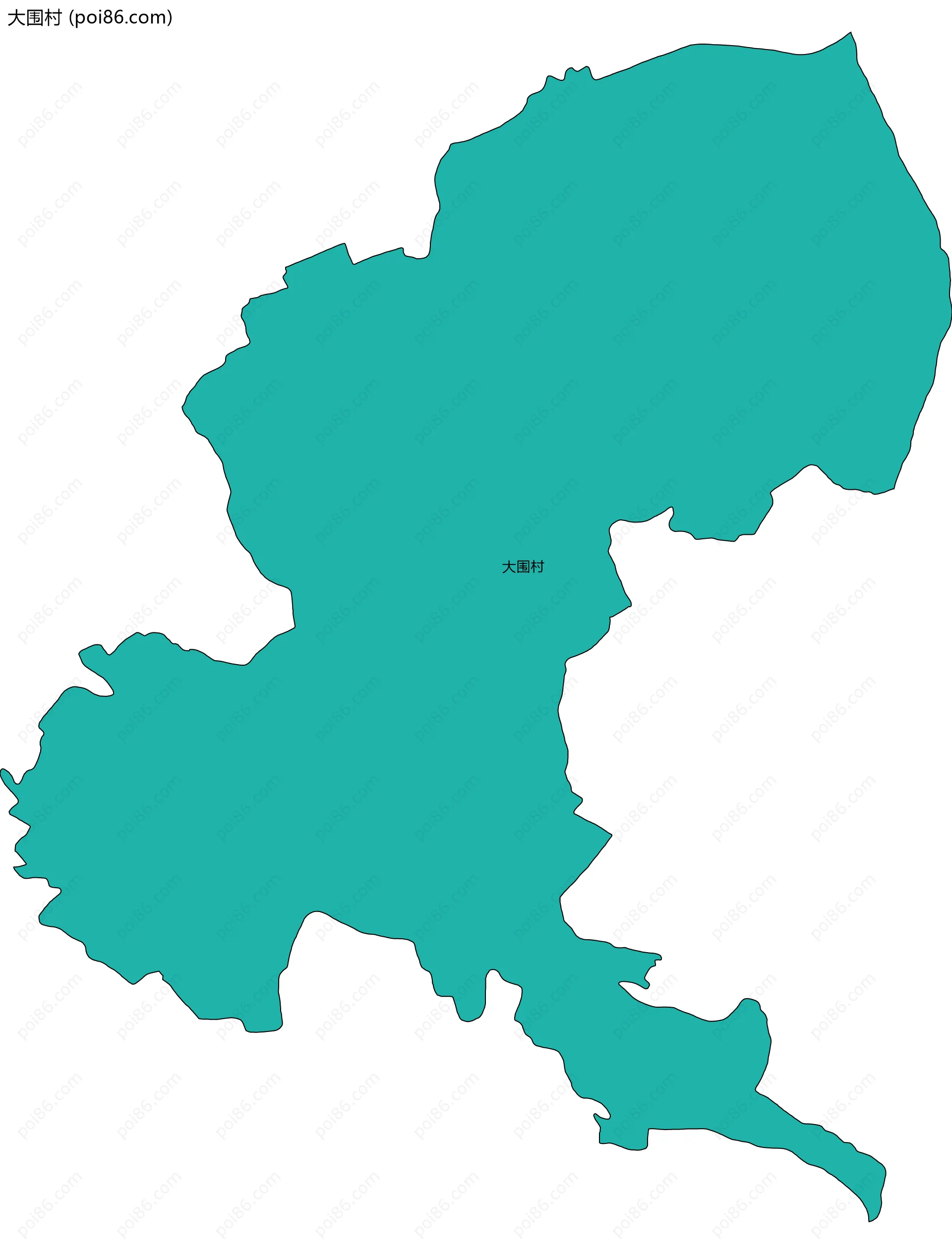 大围村边界地图