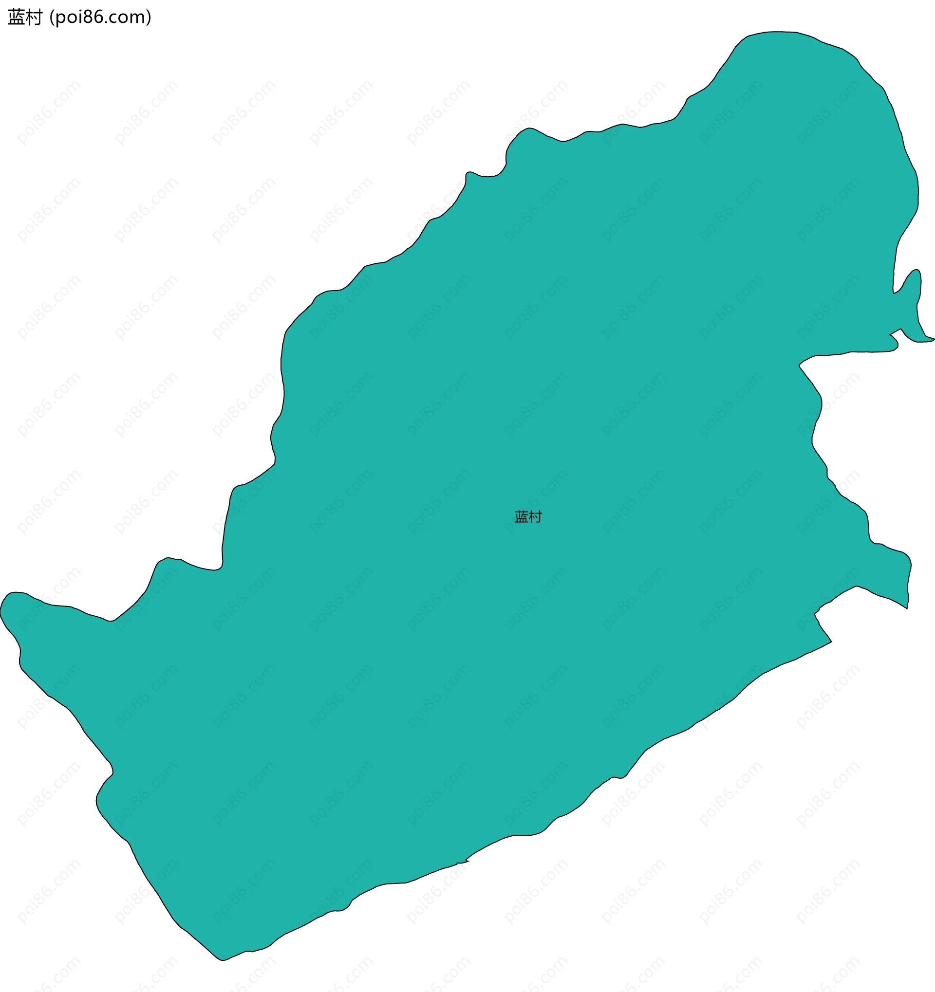 蓝村边界地图