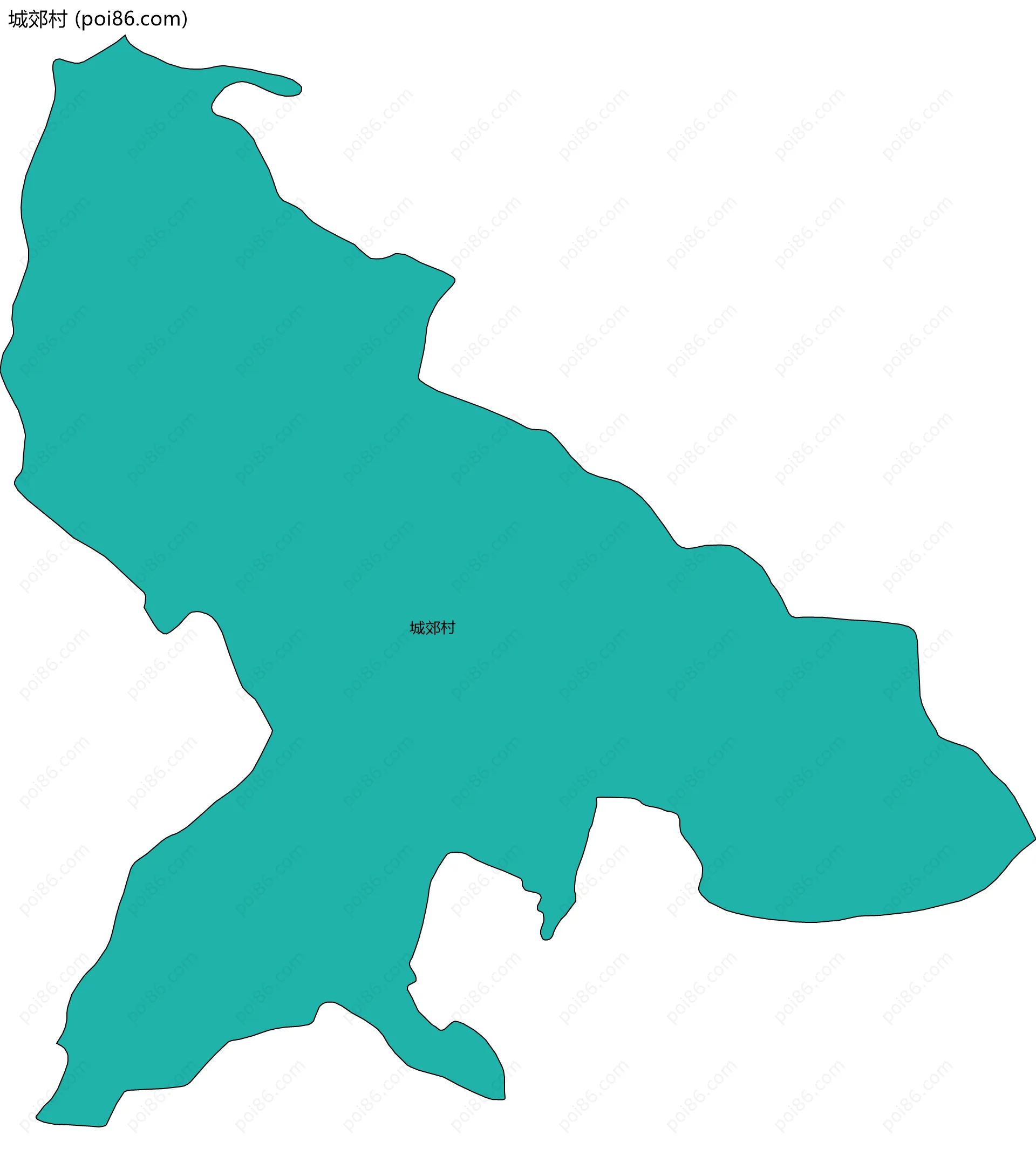 城郊村边界地图