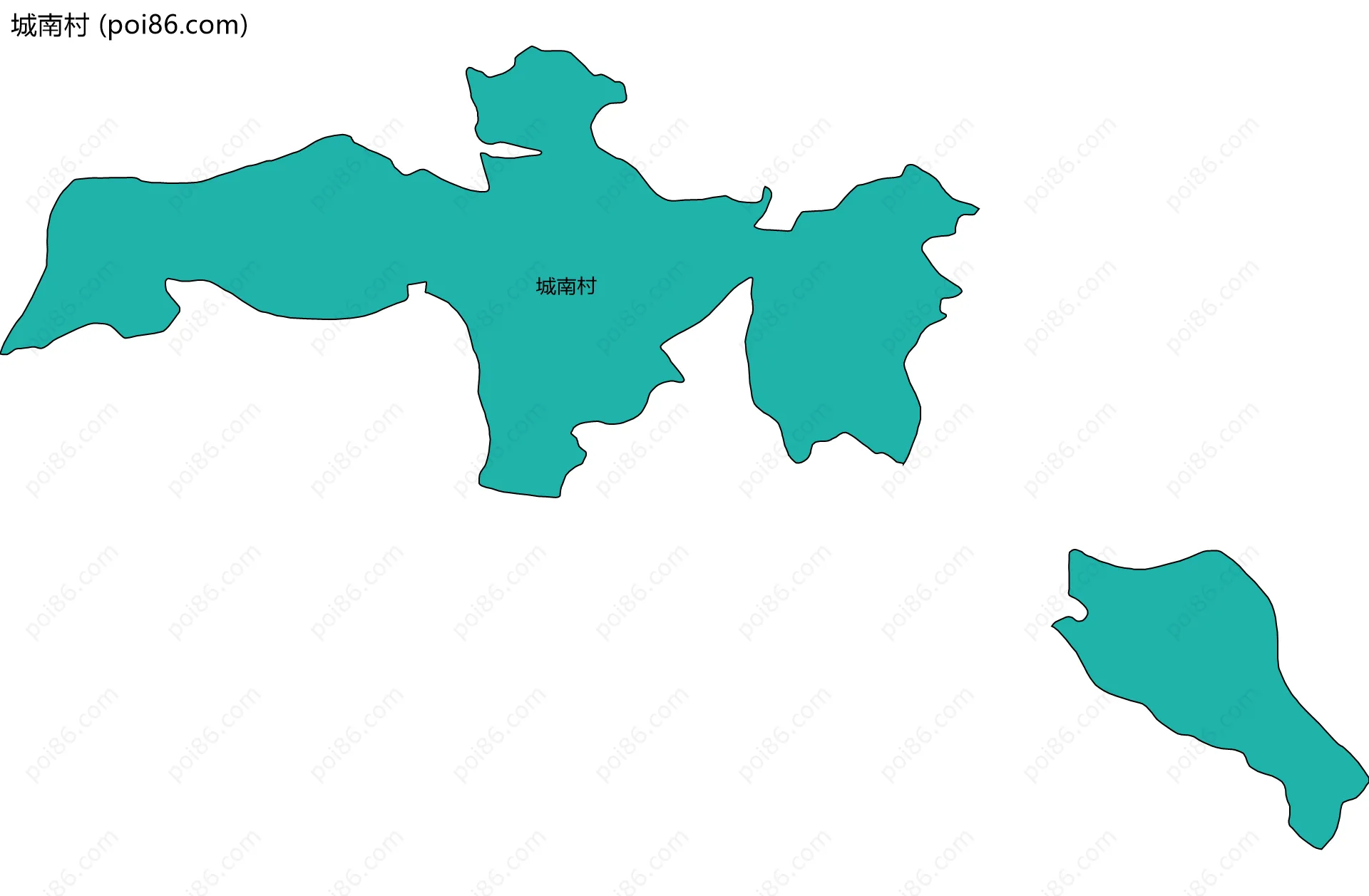 城南村边界地图