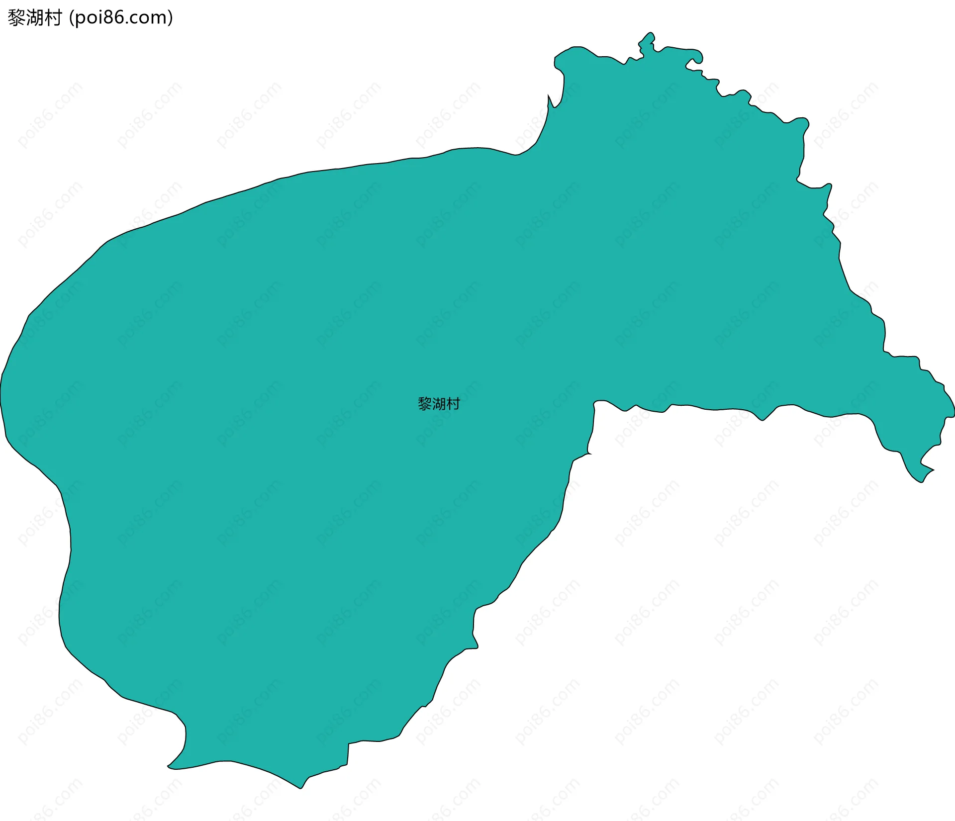 黎湖村边界地图