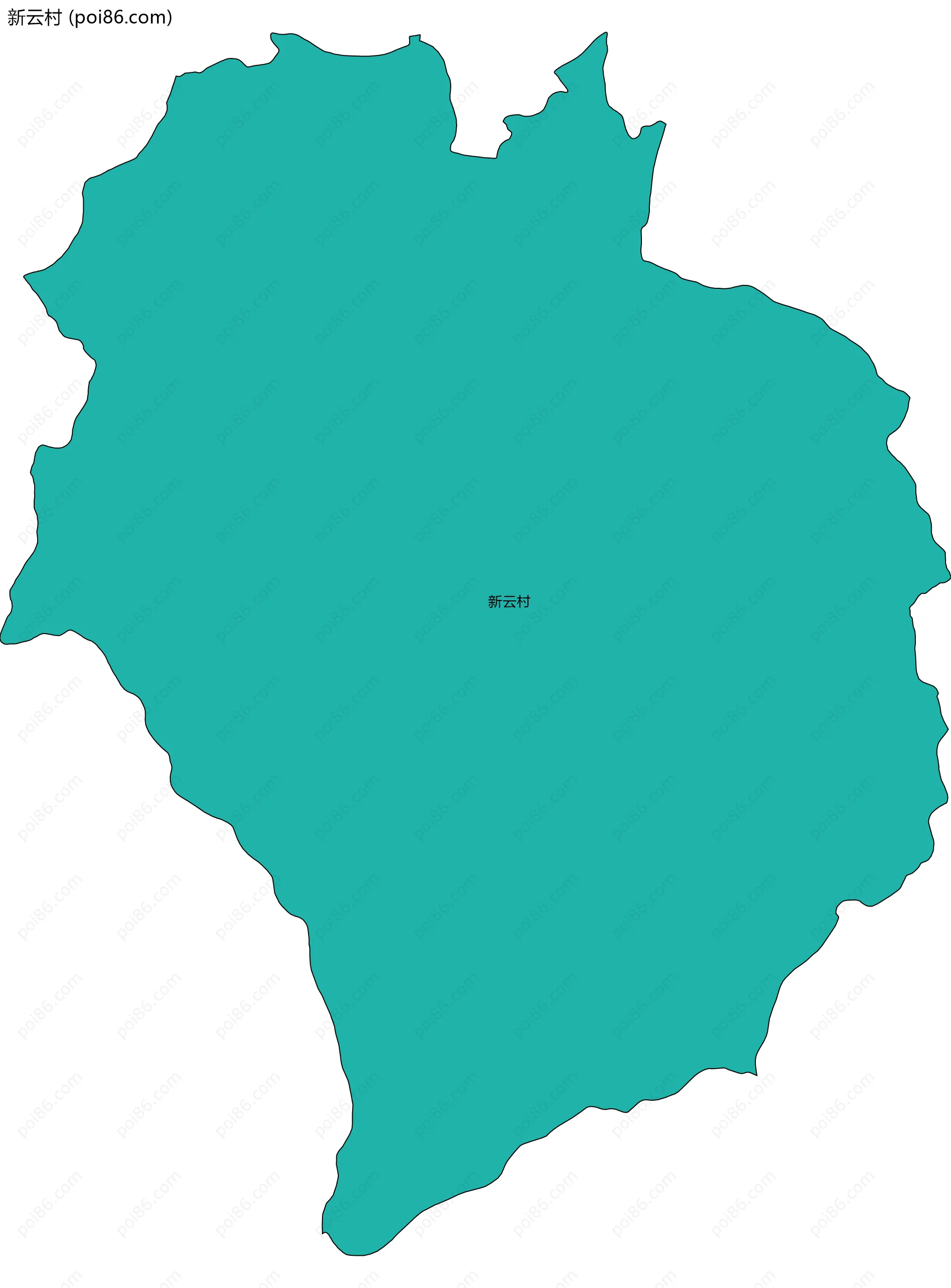 新云村边界地图