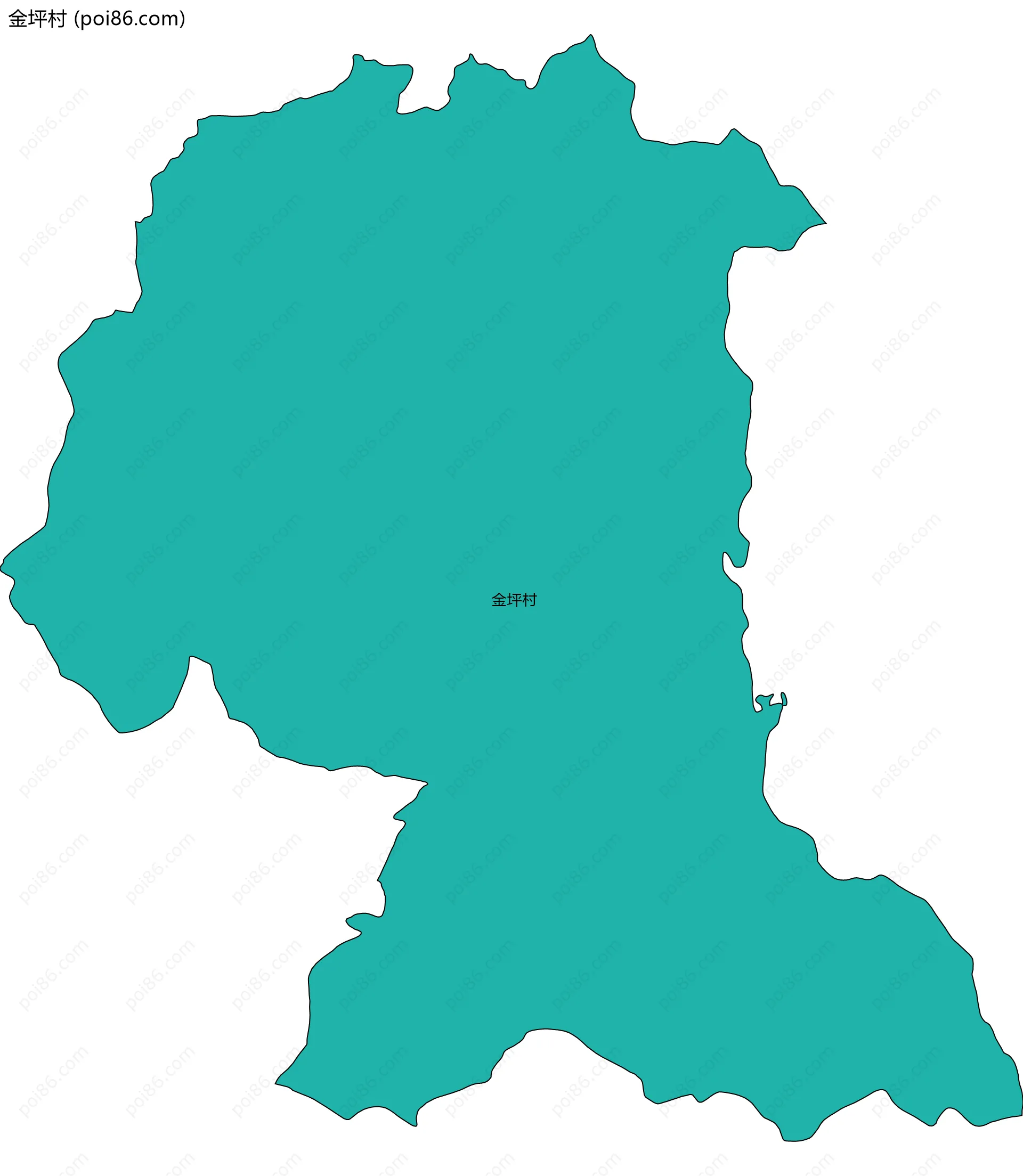 金坪村边界地图