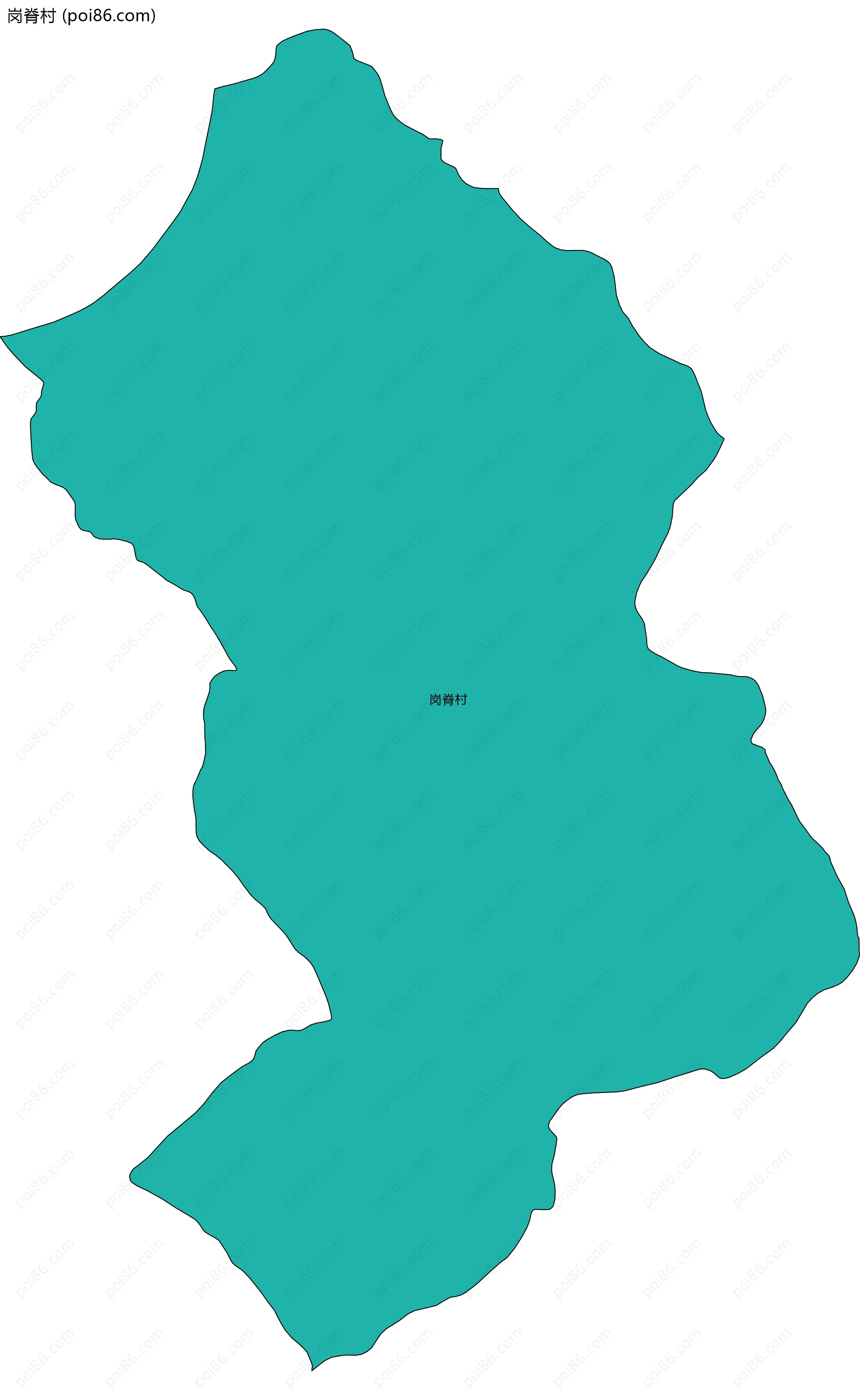 岗脊村边界地图