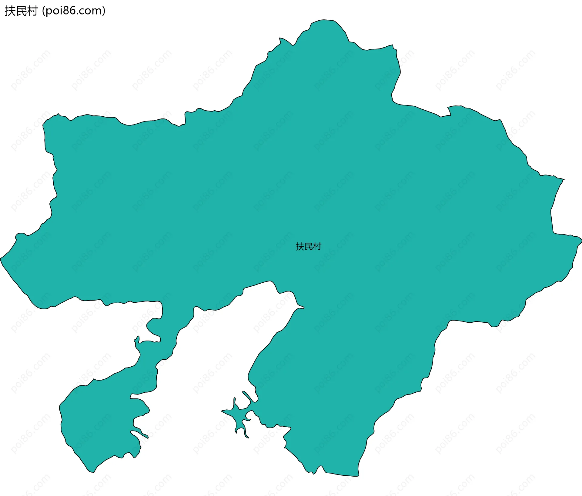 扶民村边界地图