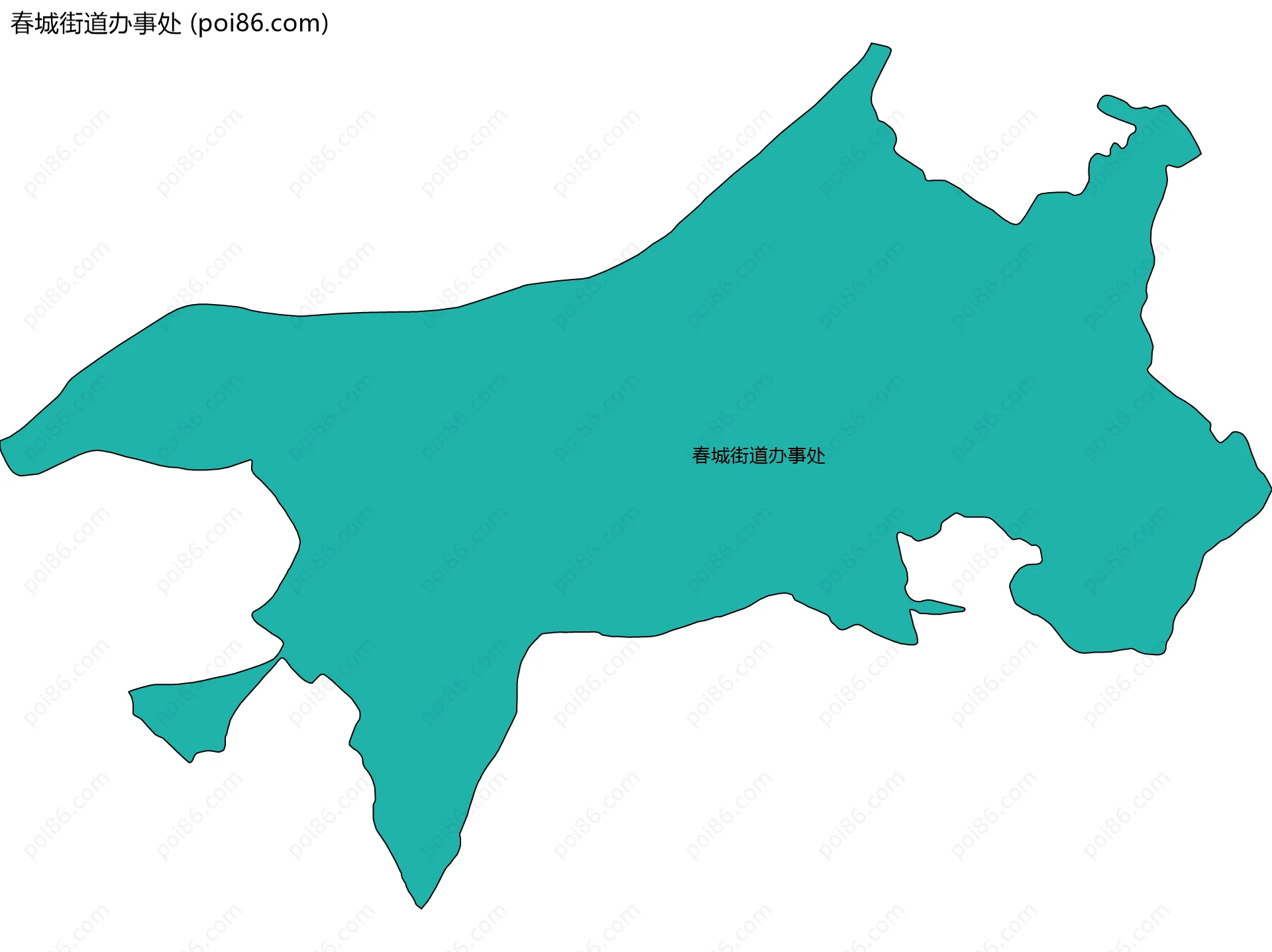 春城街道办事处边界地图