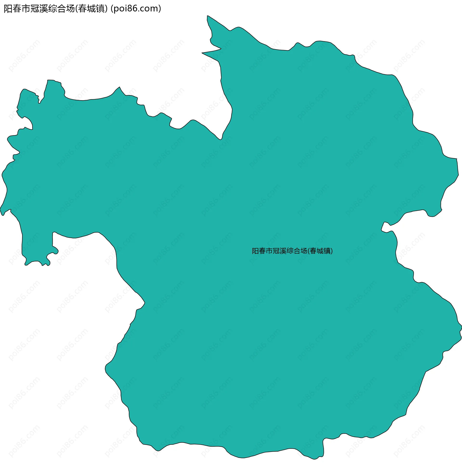 阳春市冠溪综合场(春城镇)边界地图