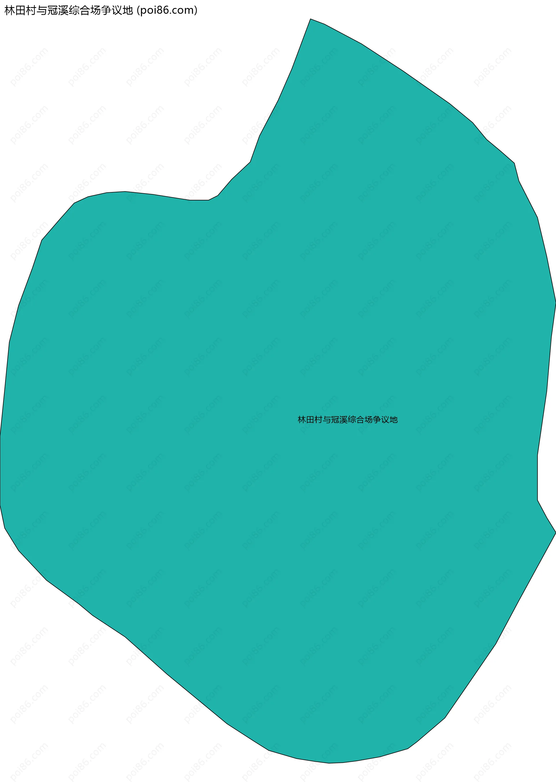 林田村与冠溪综合场争议地边界地图