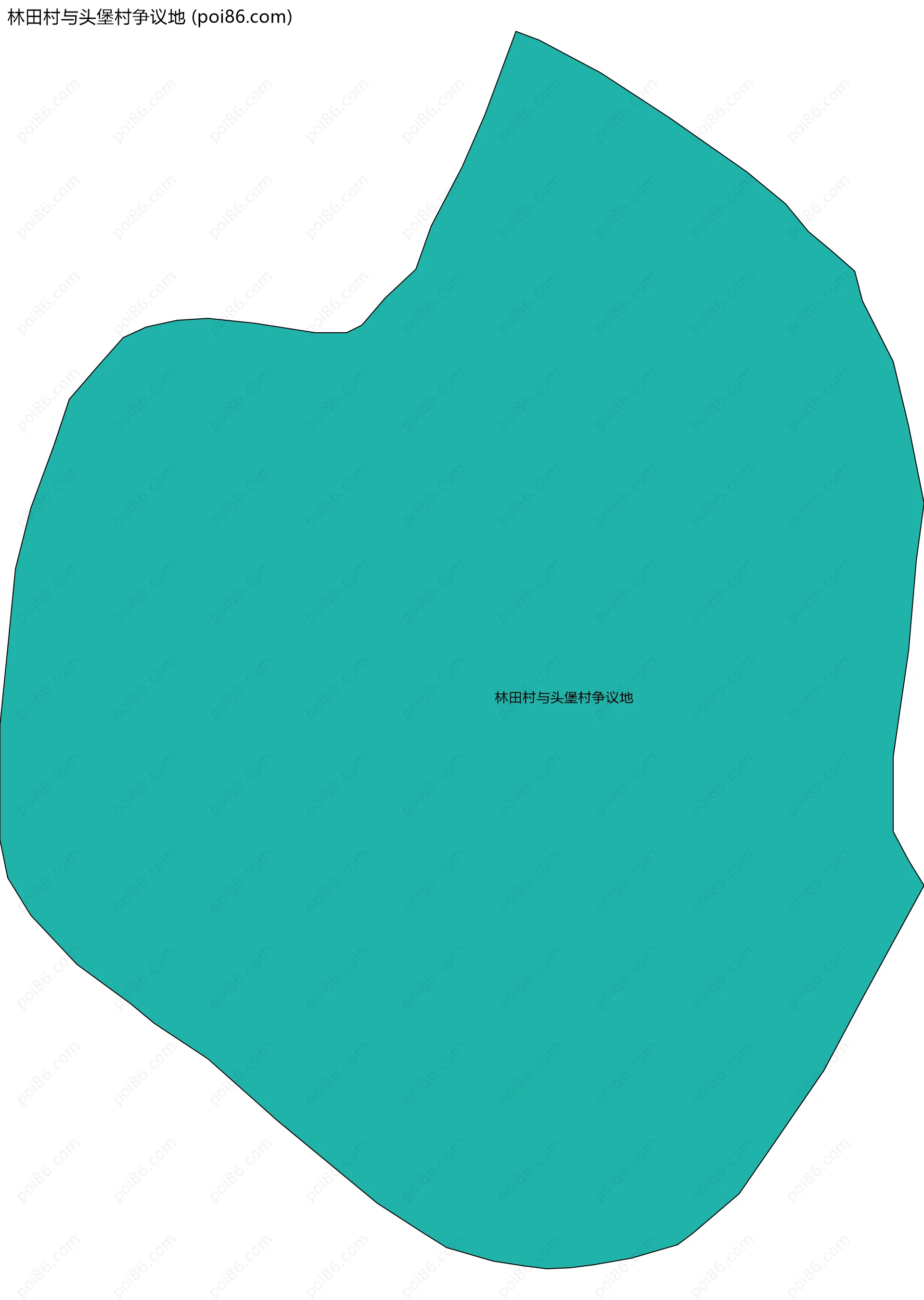 林田村与头堡村争议地边界地图