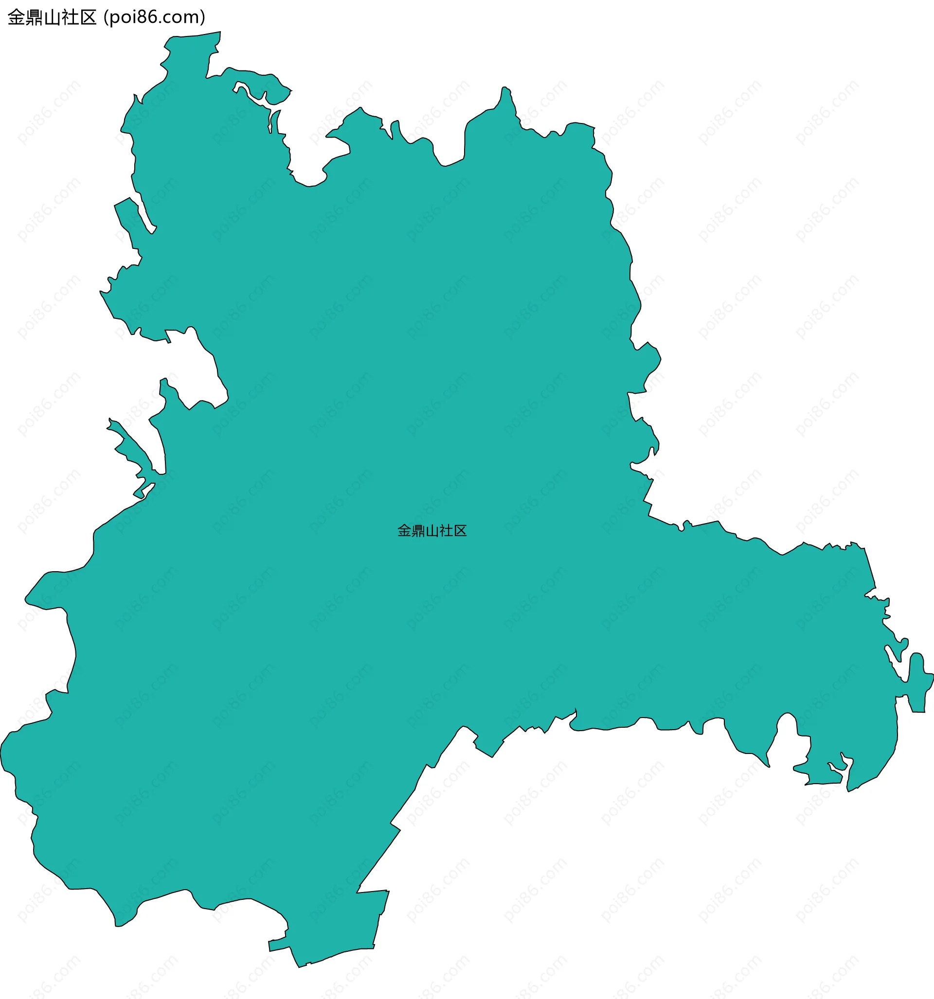 金鼎山社区边界地图