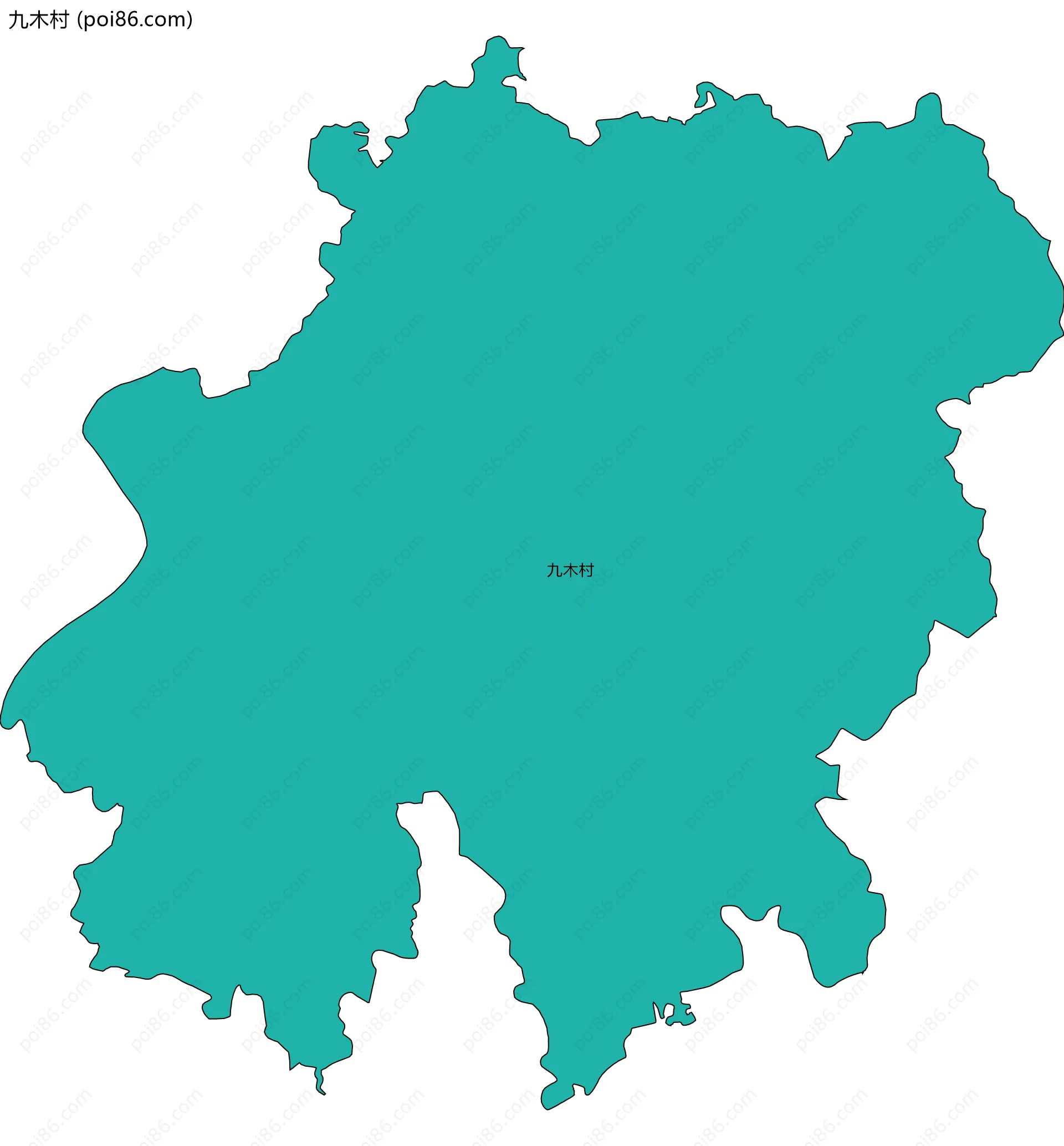 九木村边界地图