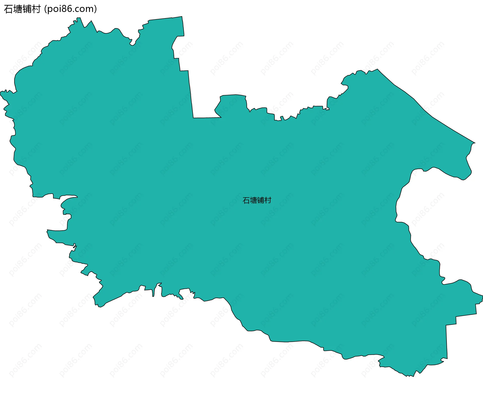 石塘铺村边界地图