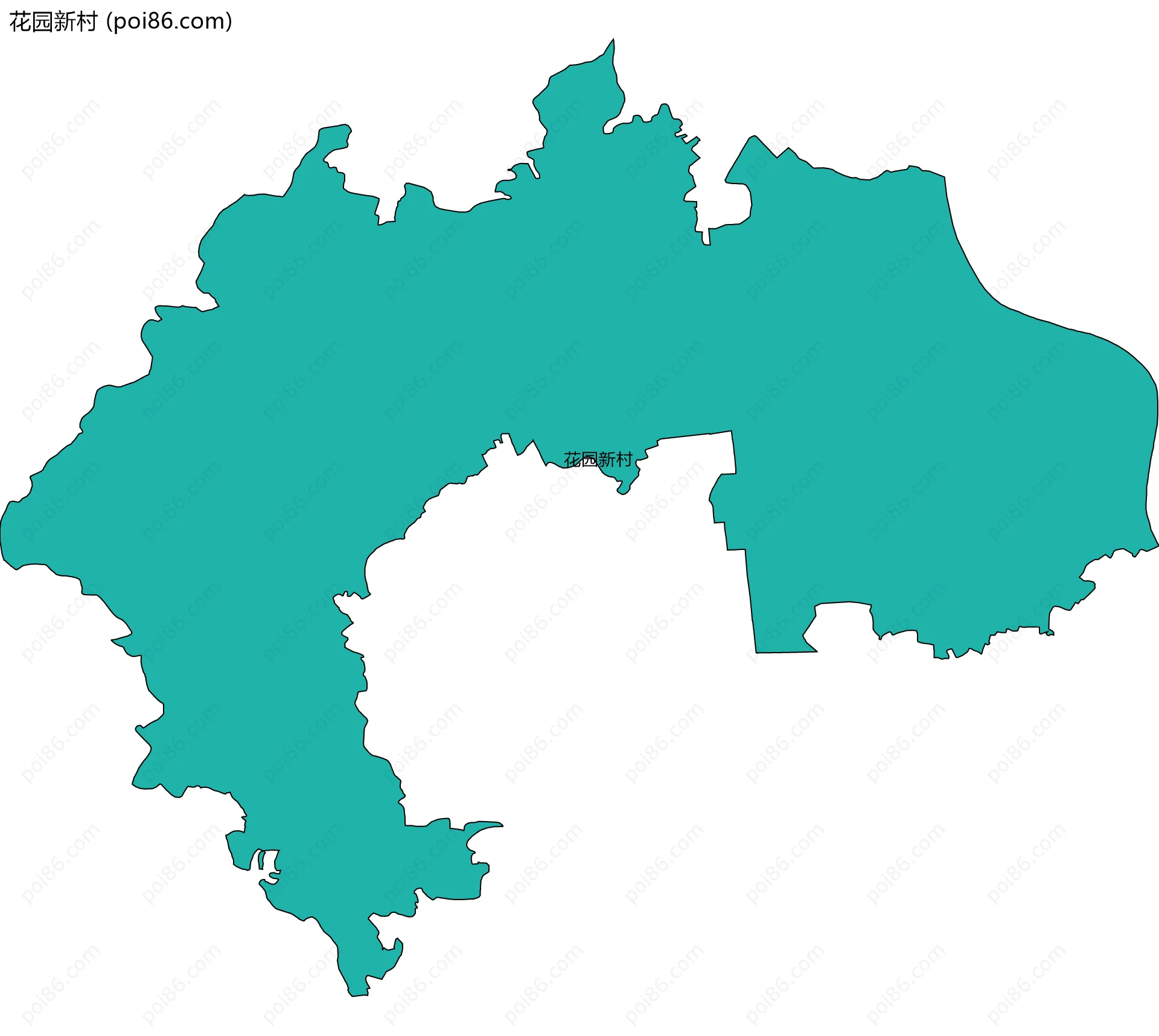 花园新村边界地图