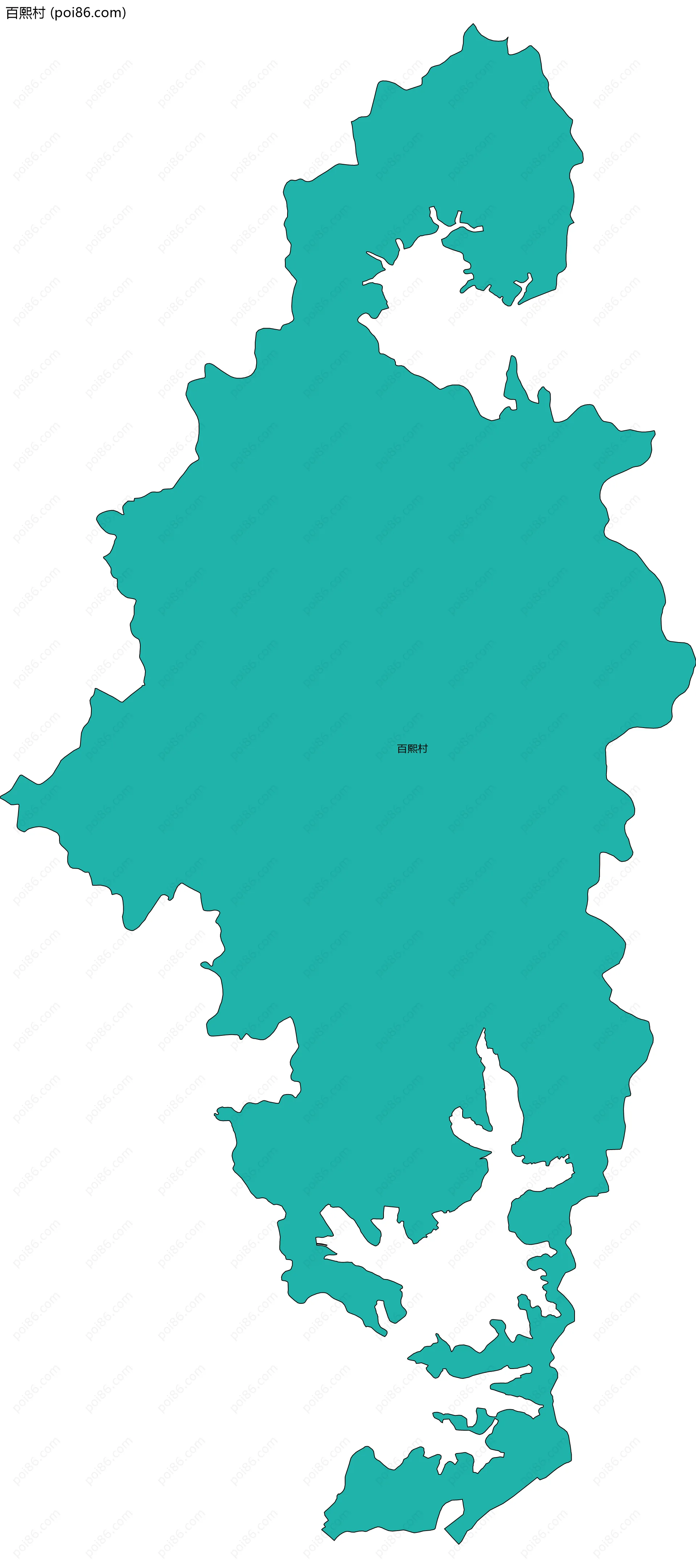 百熙村边界地图