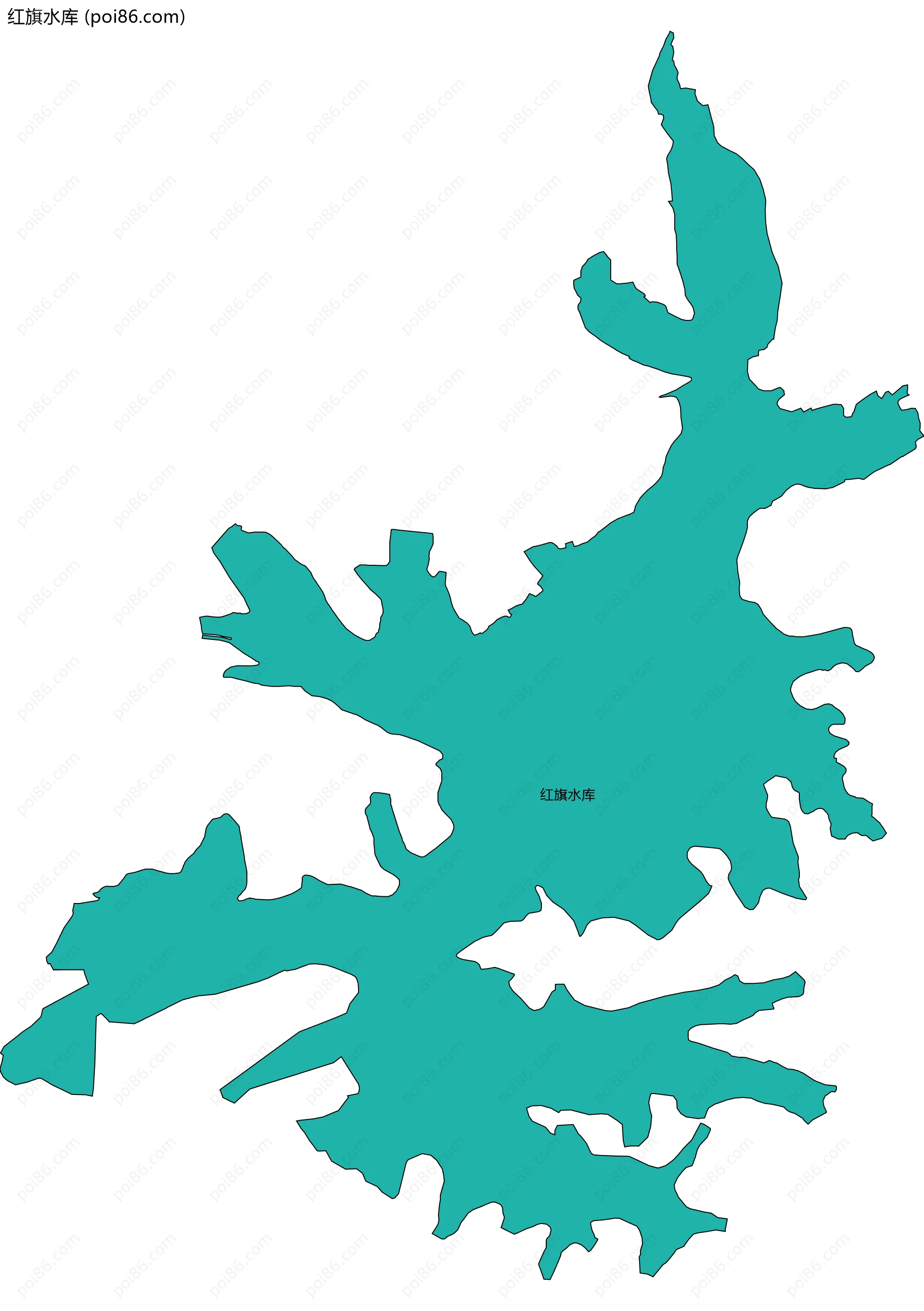 红旗水库边界地图