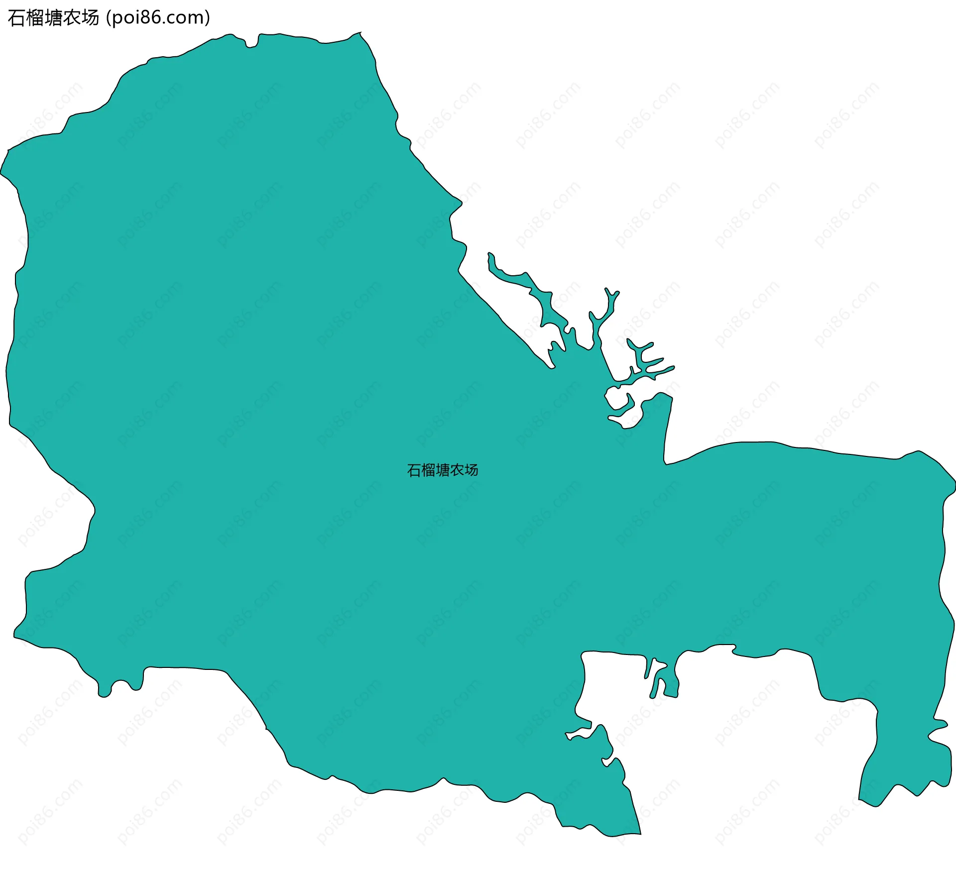 石榴塘农场边界地图