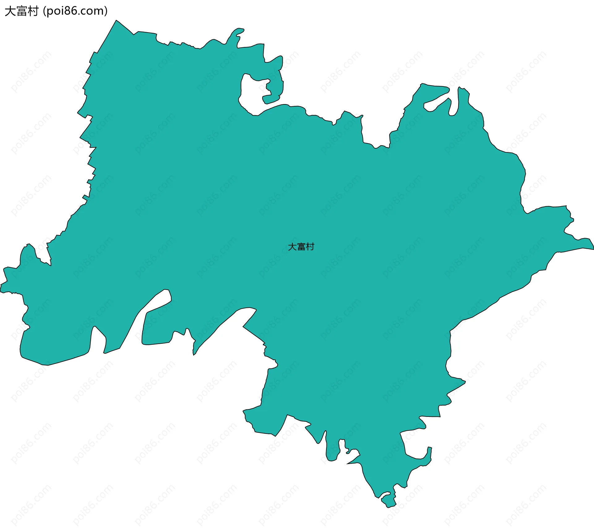 大富村边界地图