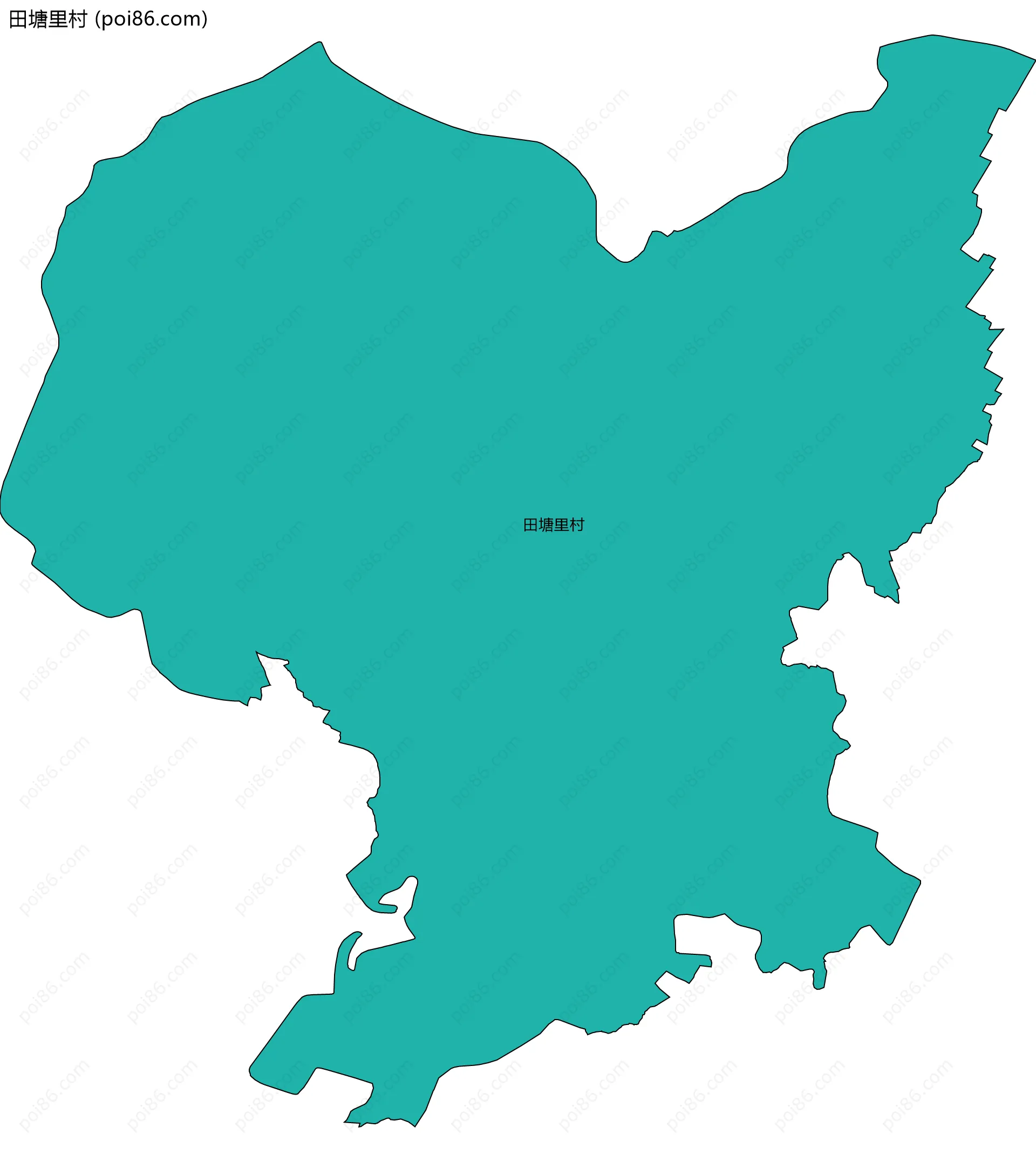 田塘里村边界地图