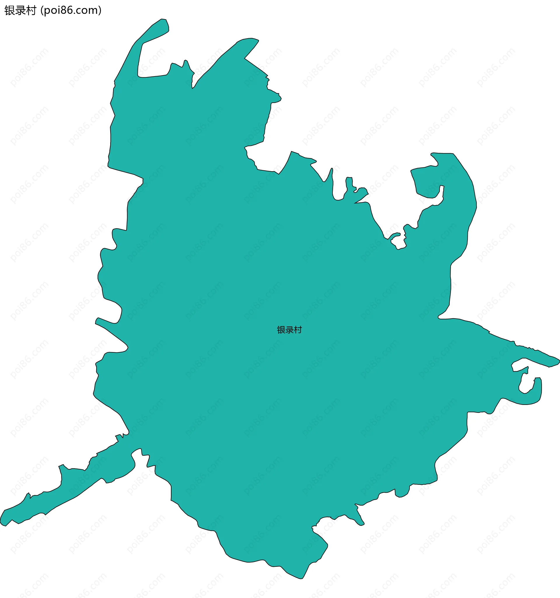 银录村边界地图