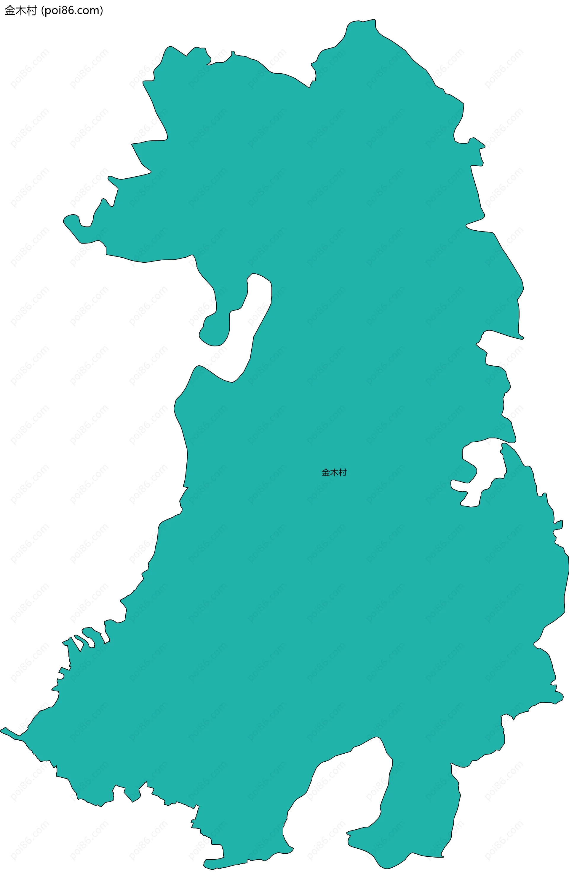 金木村边界地图