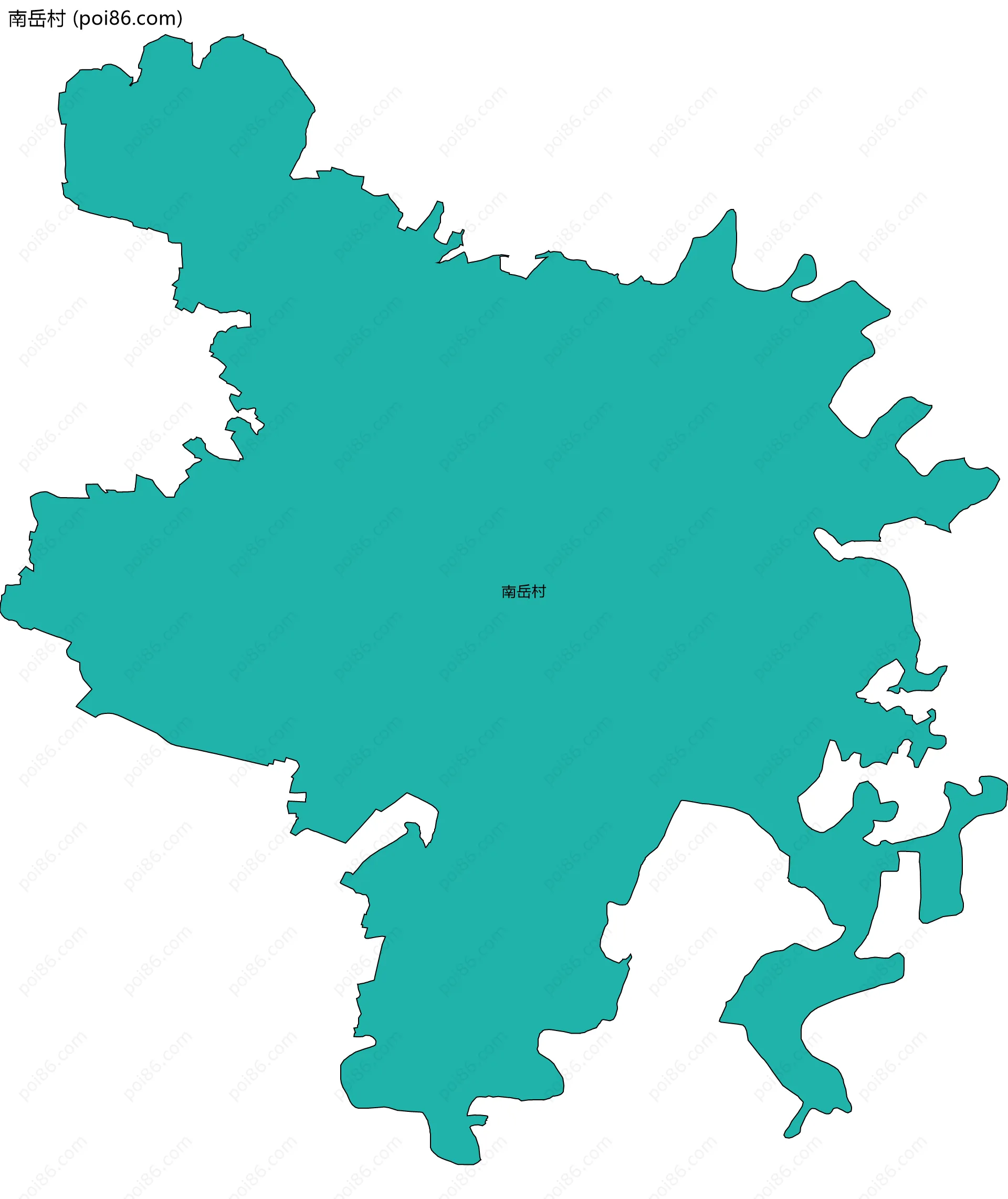 南岳村边界地图