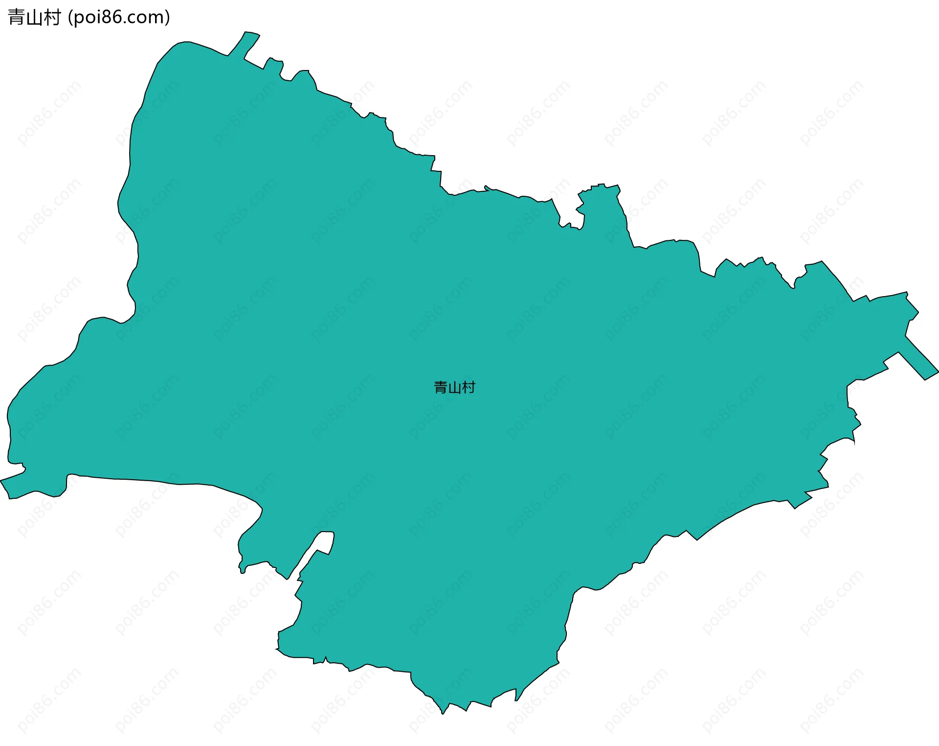青山村边界地图