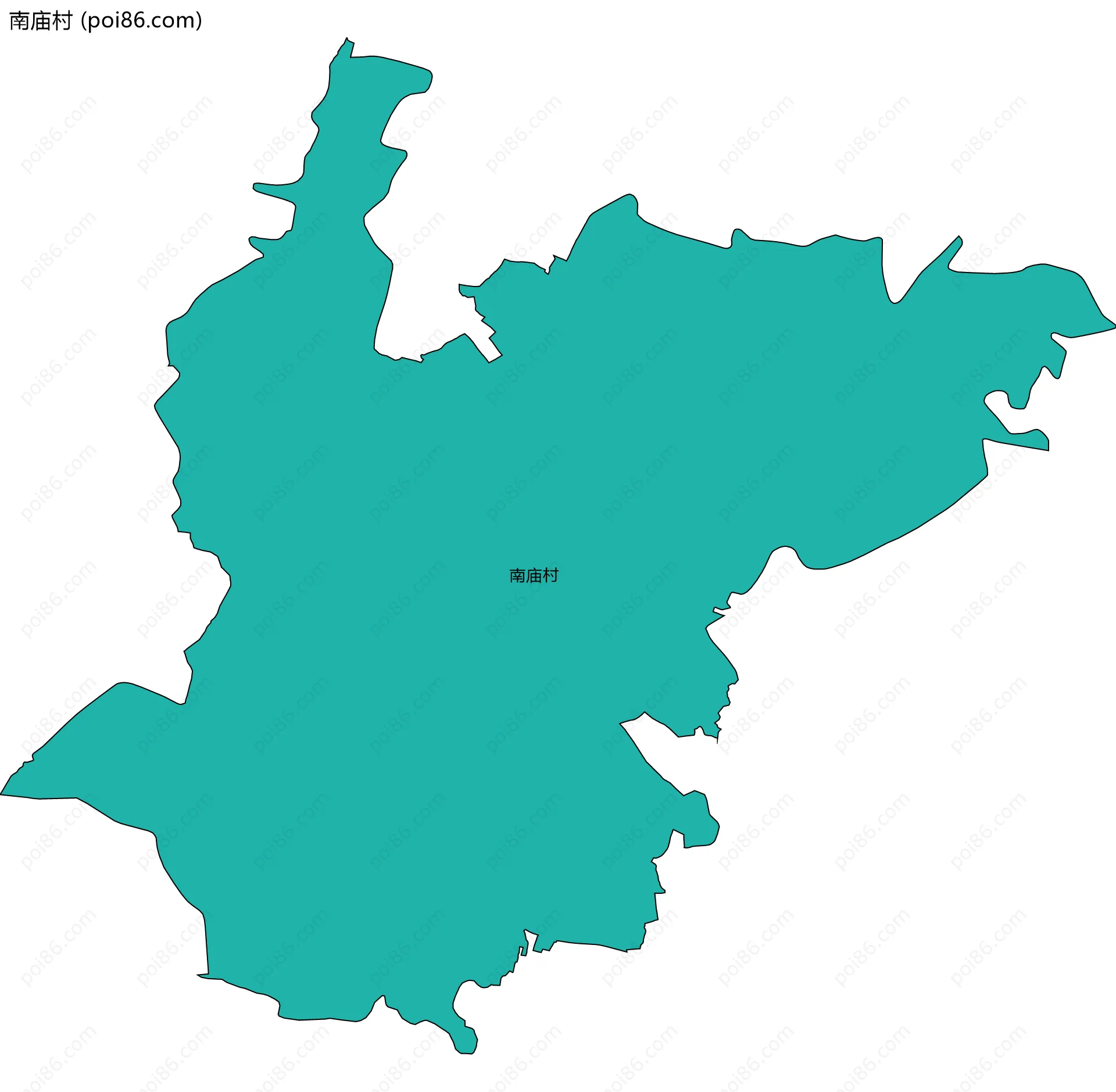 南庙村边界地图