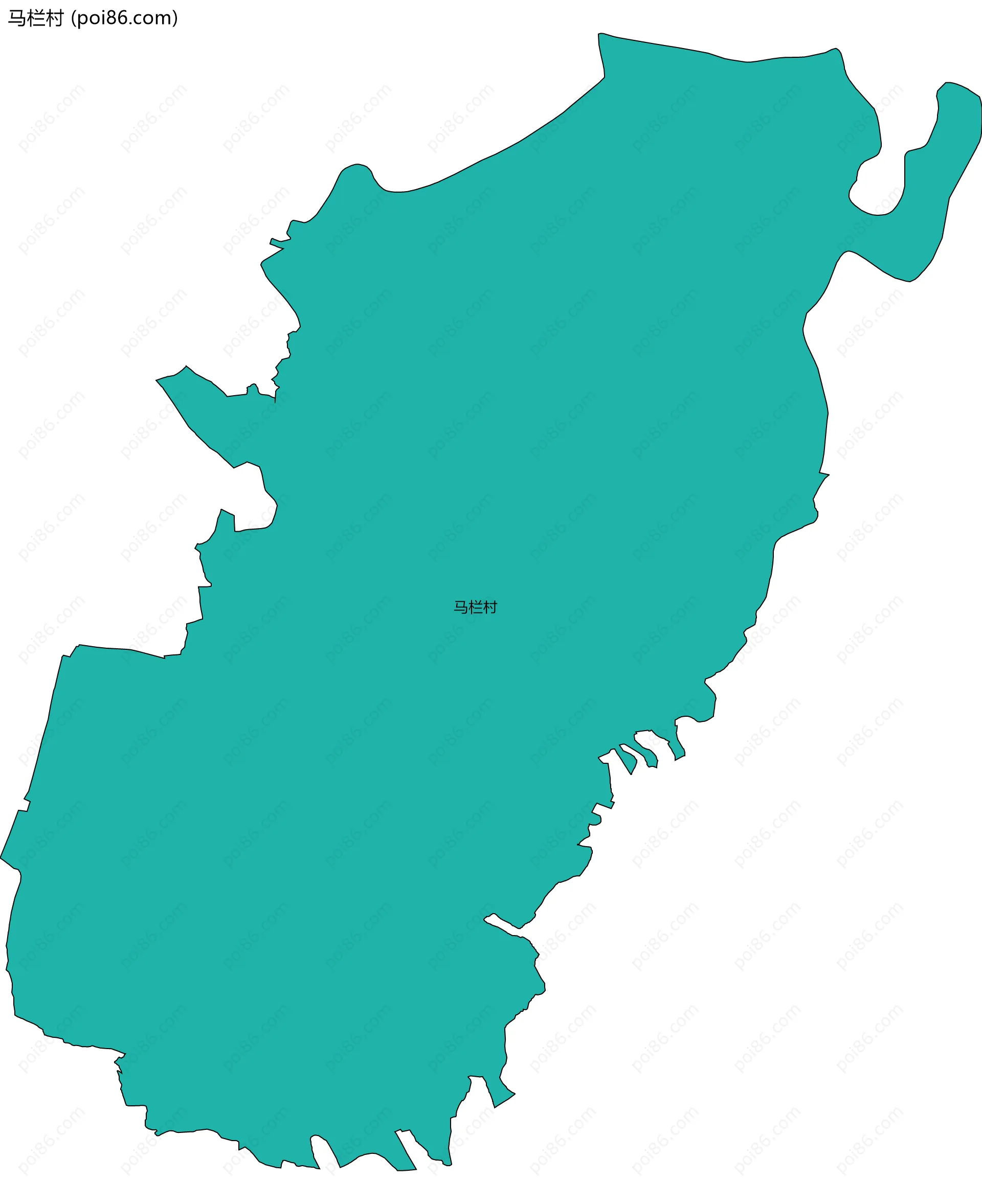 马栏村边界地图