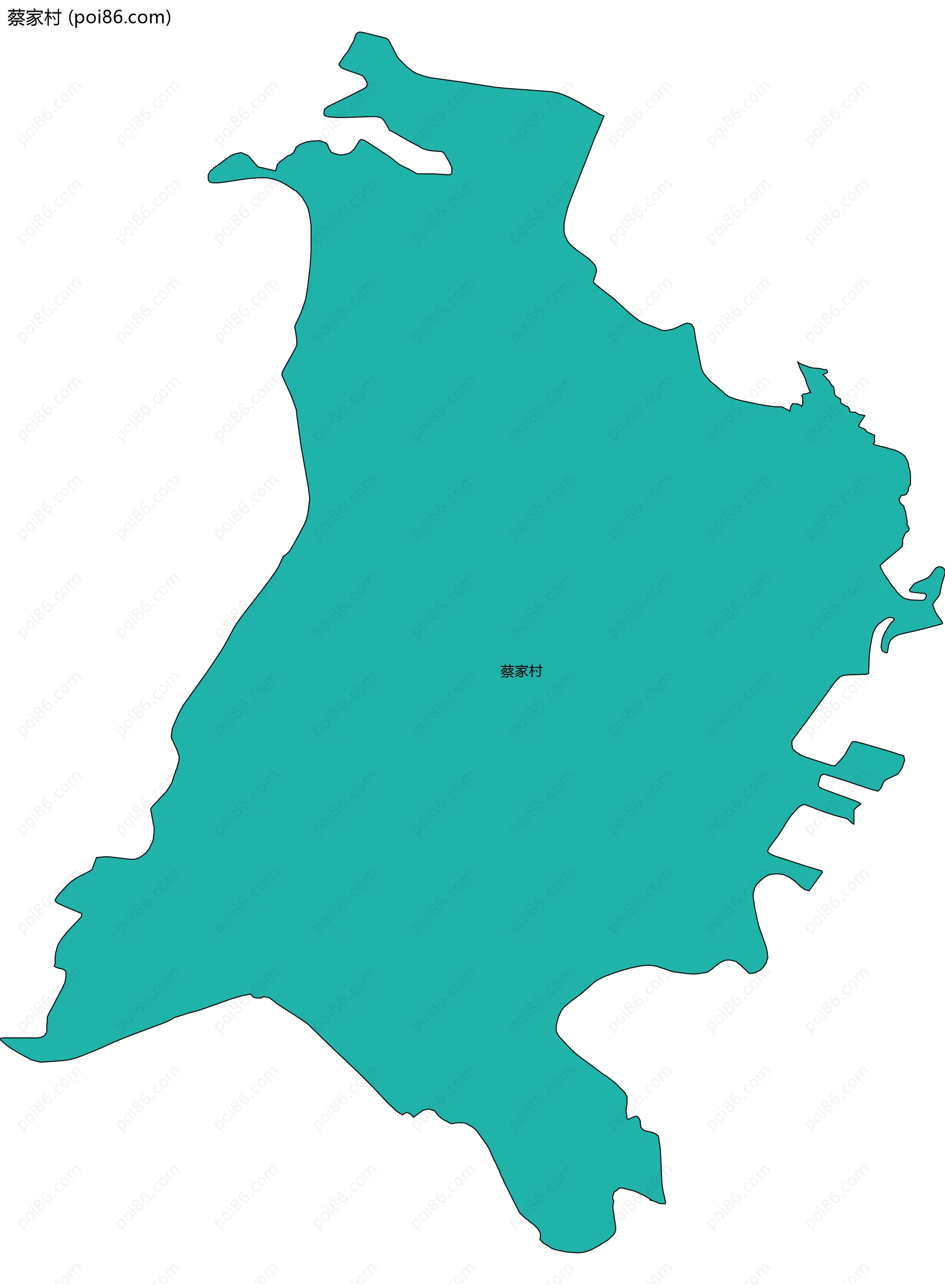 蔡家村边界地图