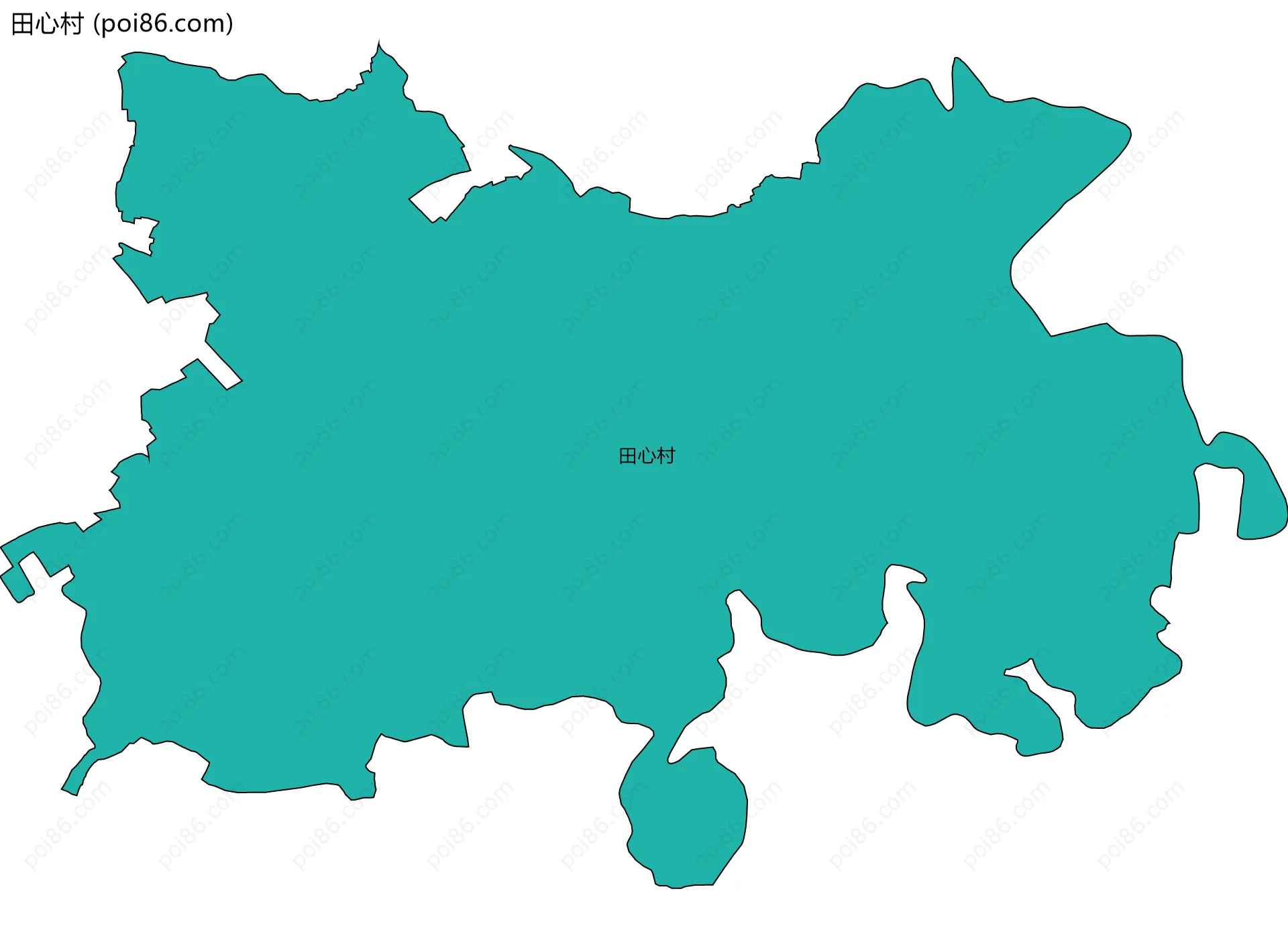 田心村边界地图