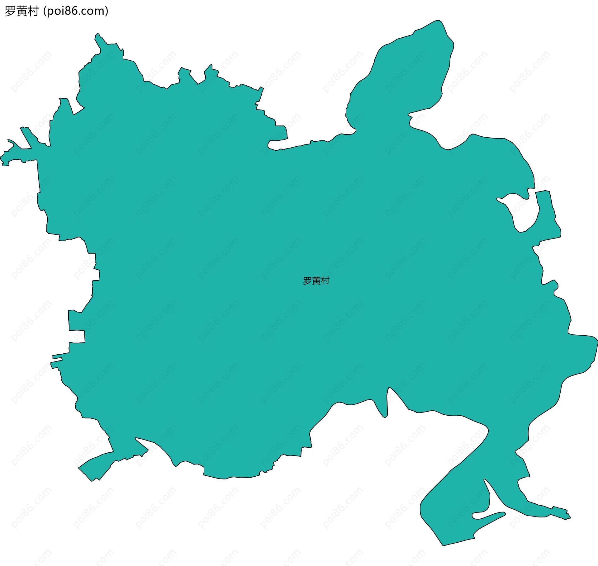 罗黄村边界地图