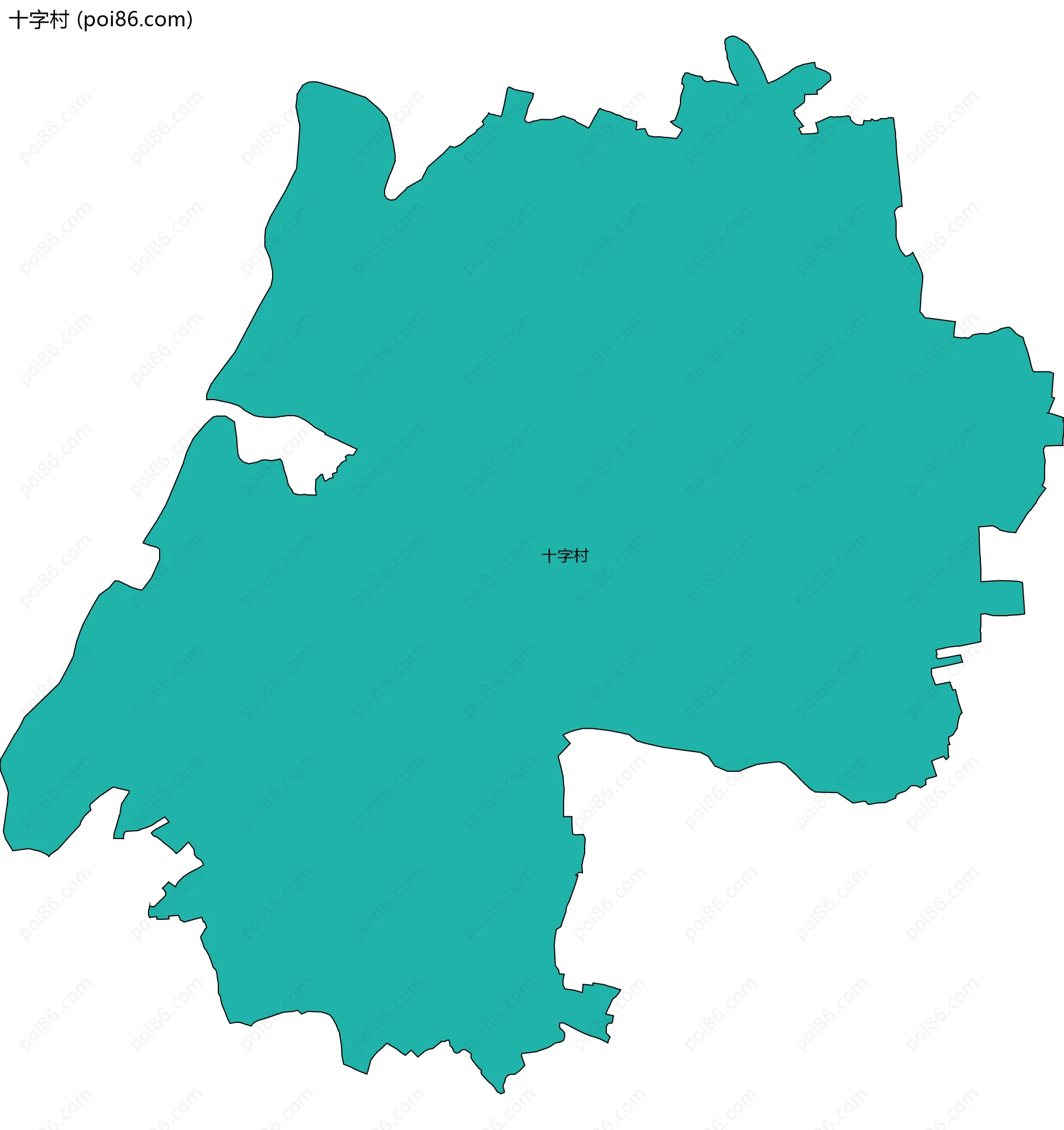 十字村边界地图