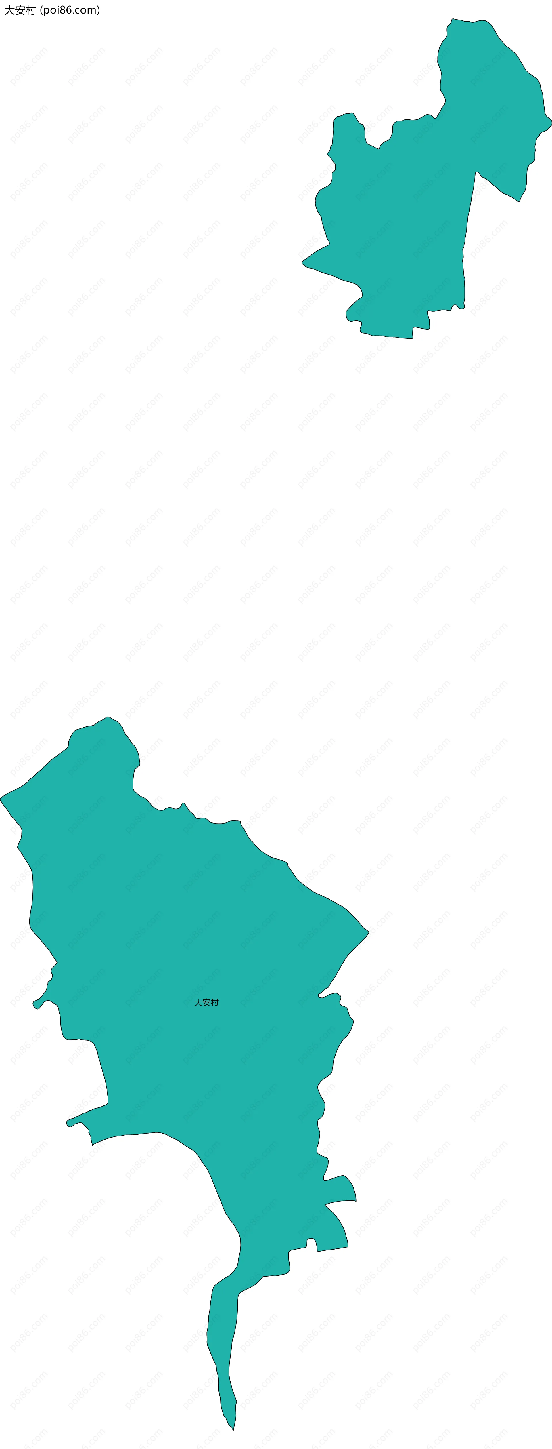 大安村边界地图