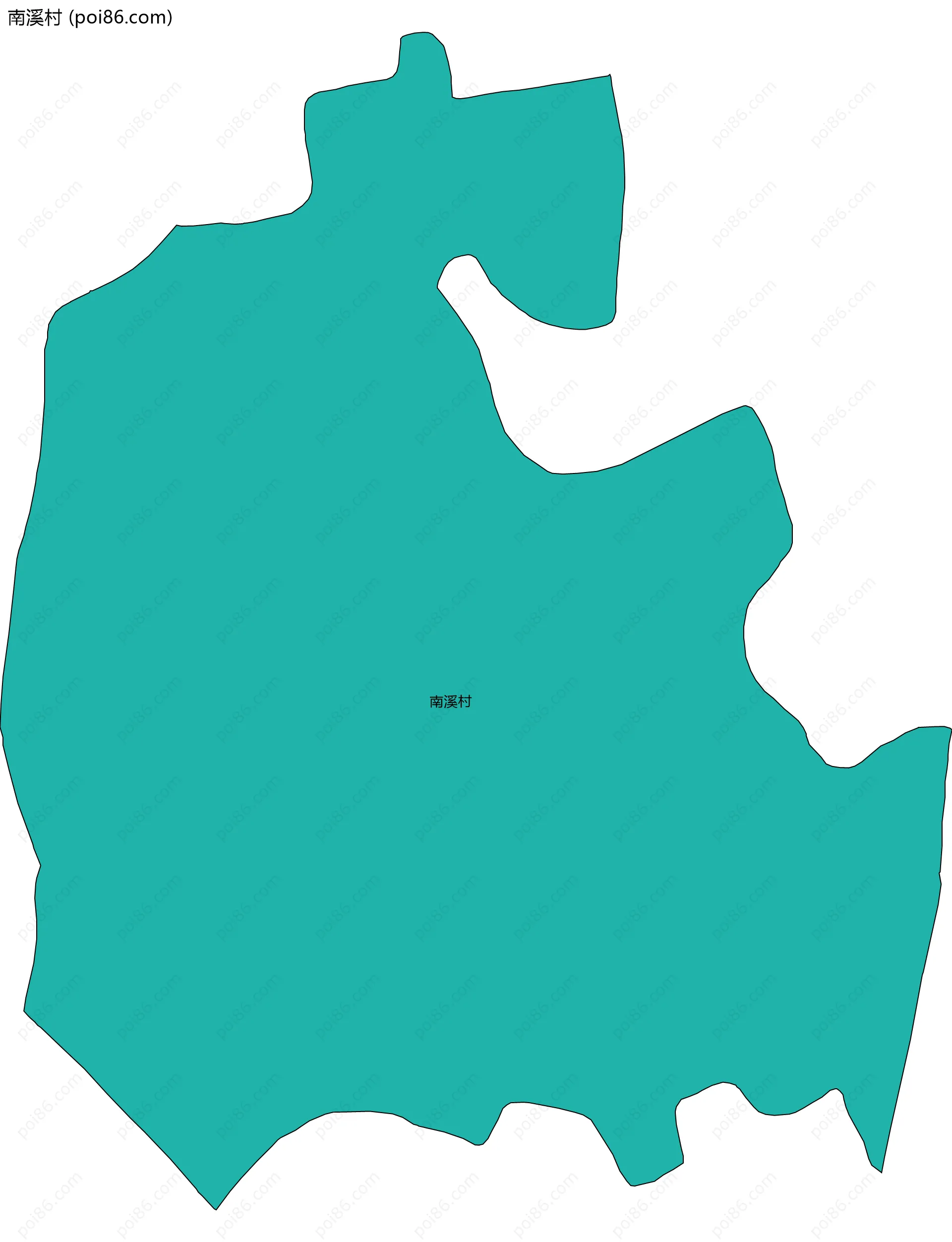 南溪村边界地图