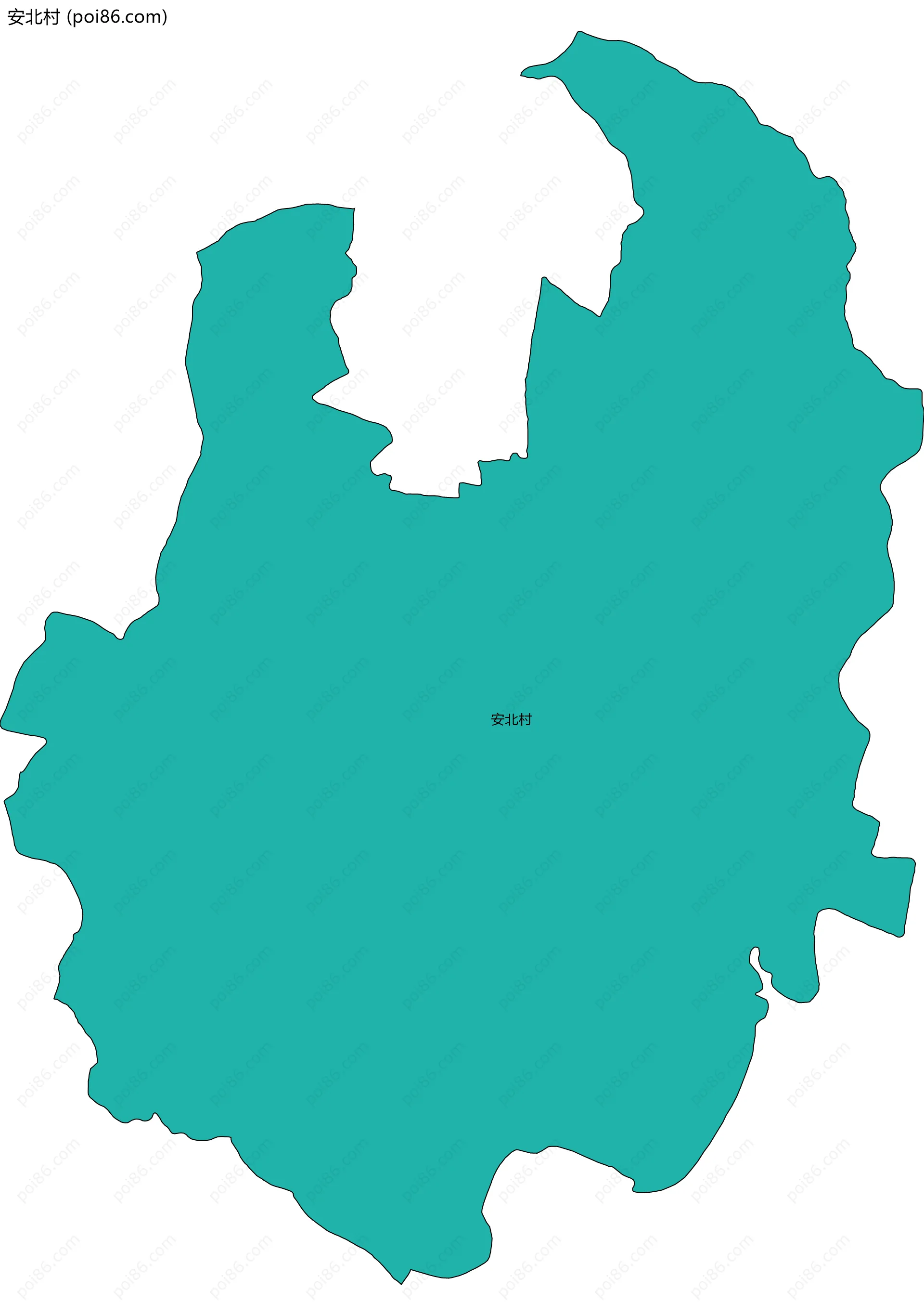 安北村边界地图