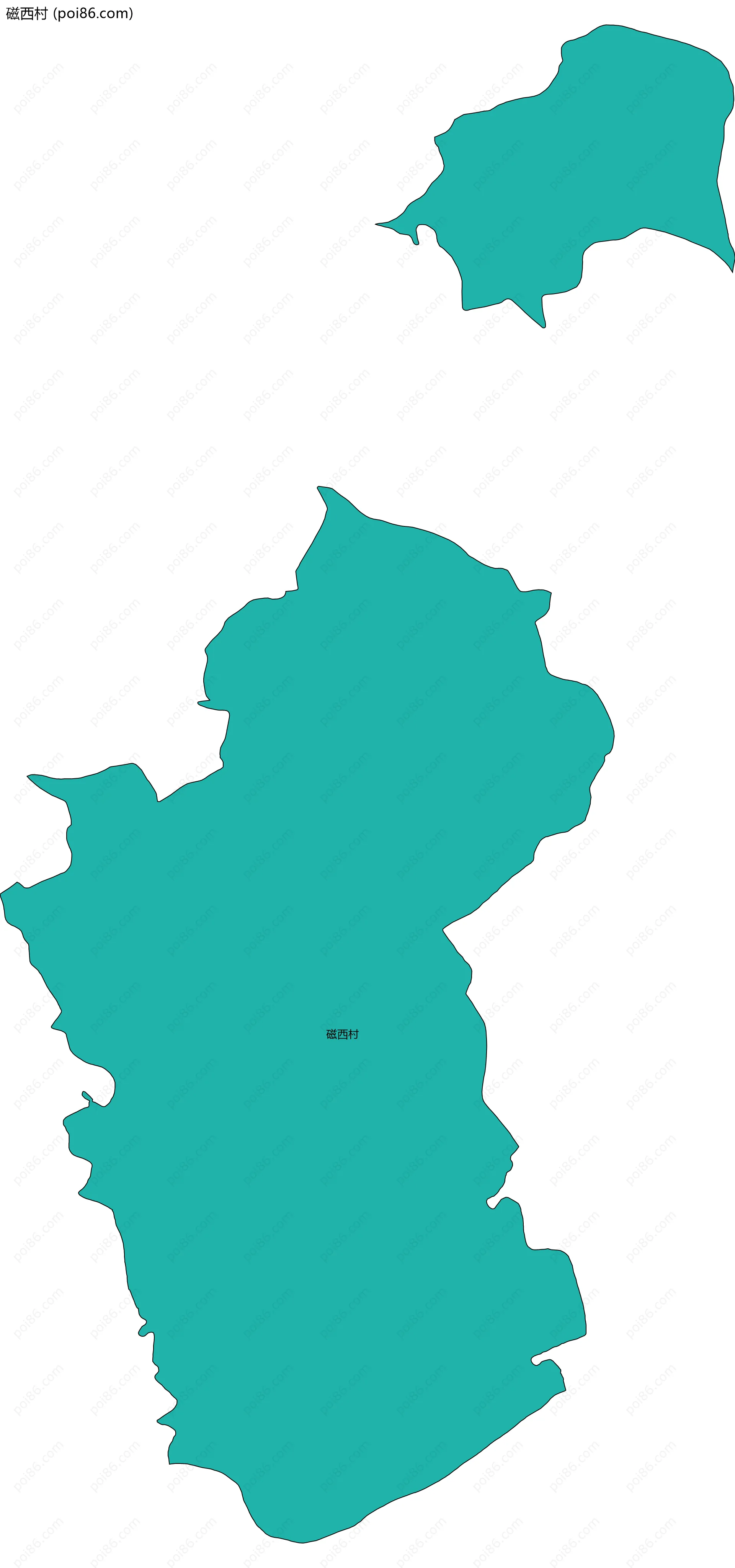 磁西村边界地图