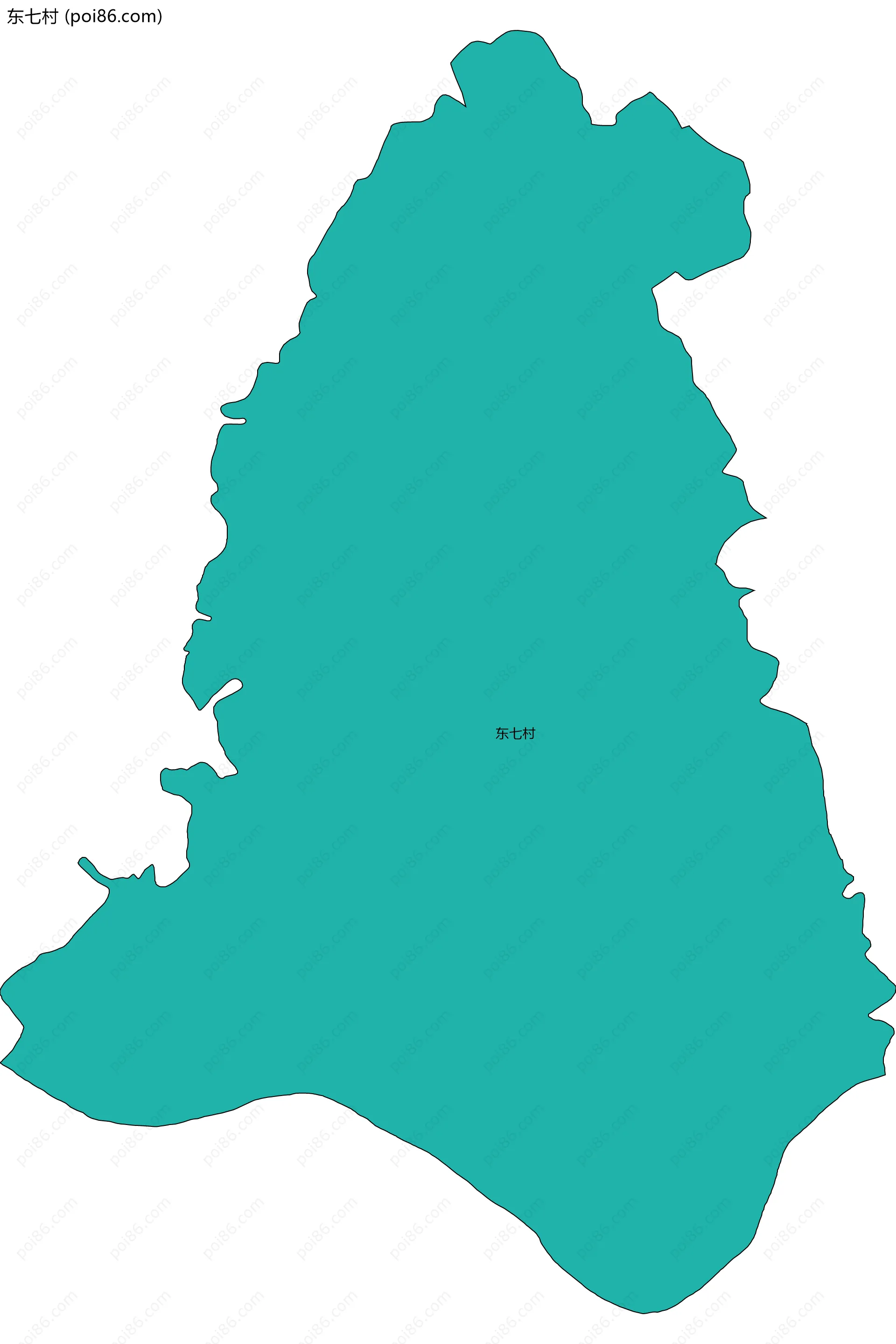 东七村边界地图