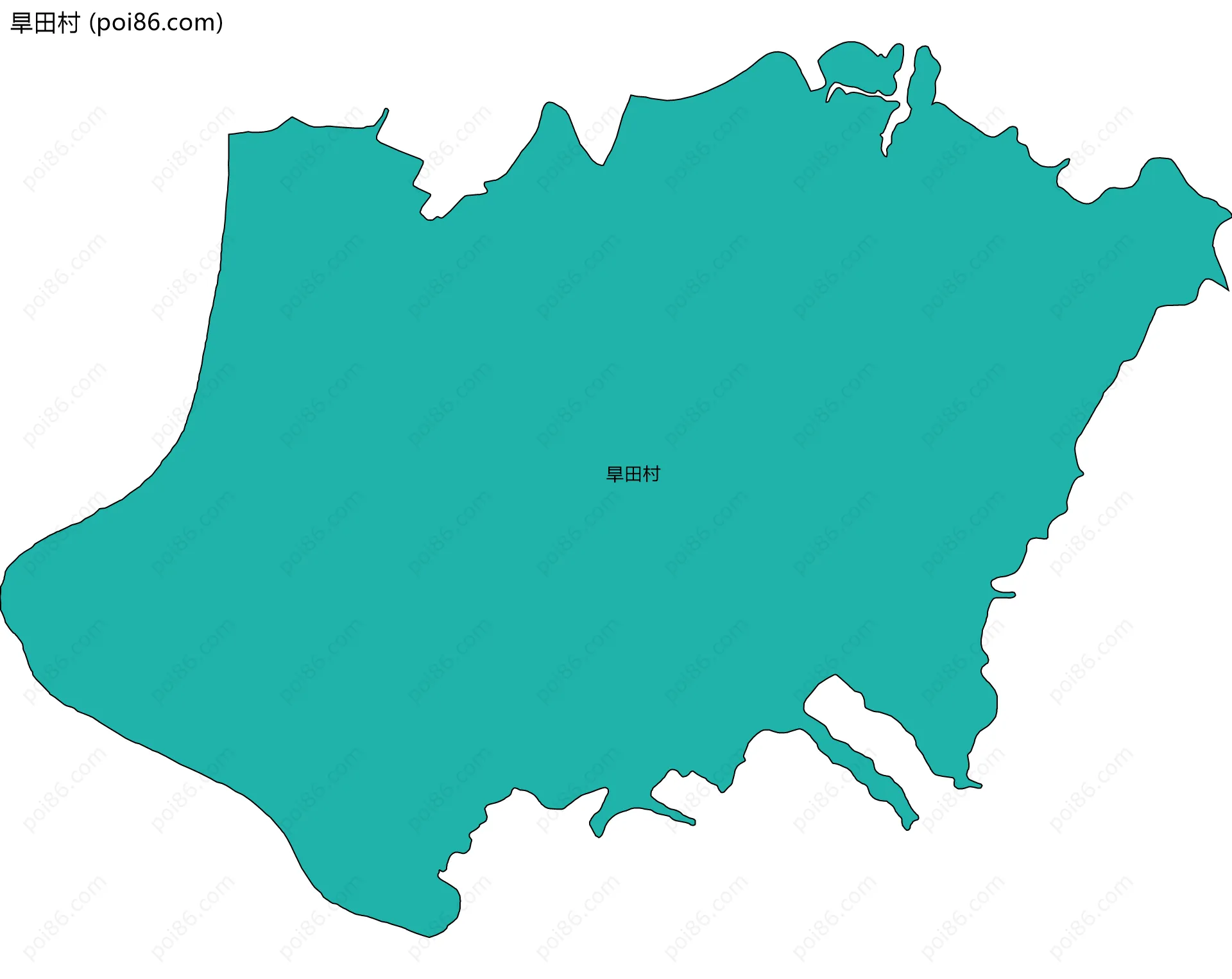 旱田村边界地图